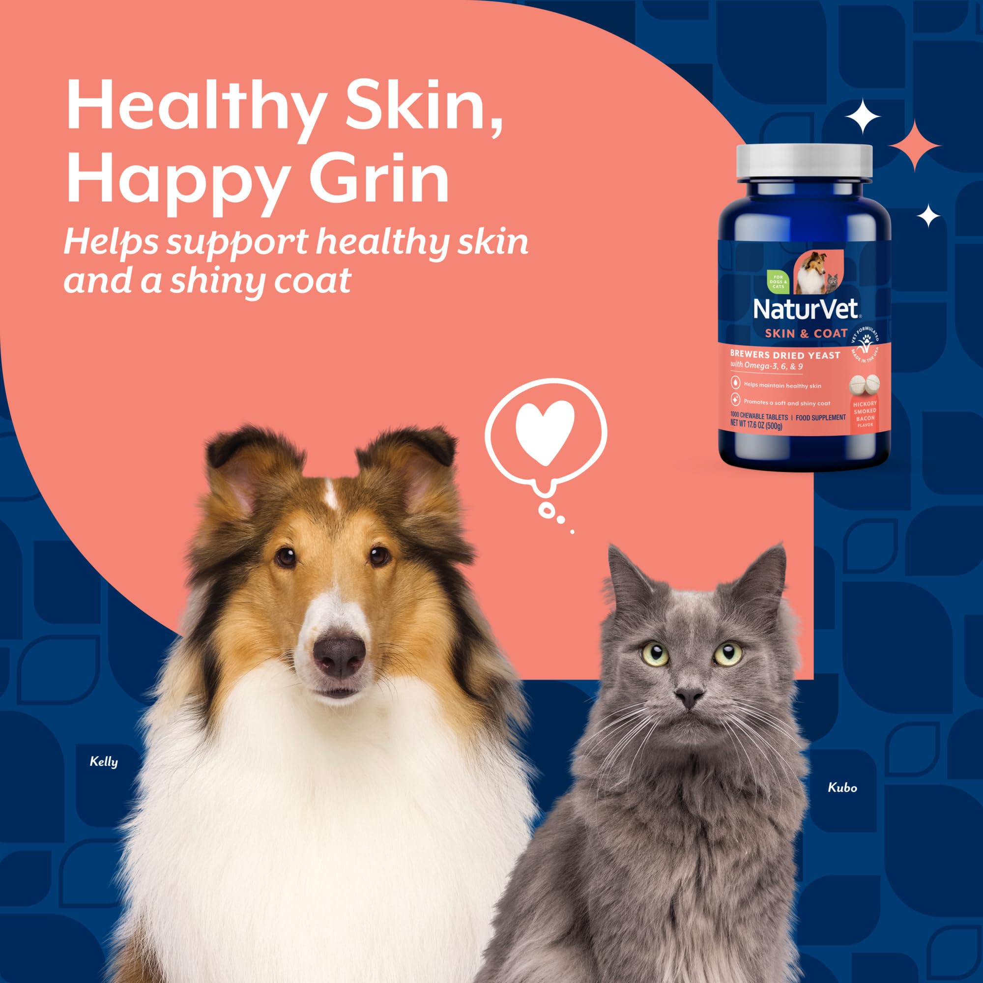 NaturVet – Brewer’s Dried Yeast Formula with Garlic Flavoring – Plus Omegas | Rich in Omega-3, 6 & 9 Fatty Acids | Fortified with B1, B2, Niacin & Vitamin C | For Dogs & Cats | 5000 Chewable Tablets
