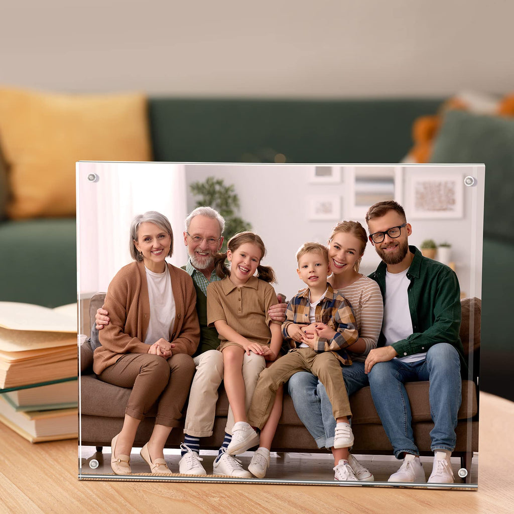 SYNTRIFIC 10 PACK Magnetic Picture Frame,8X10 Acrylic Frame Double Sided Picture Frame,20mm Thickness Magnetic Premium Acrylic Picture Frames Gifts Ideal
