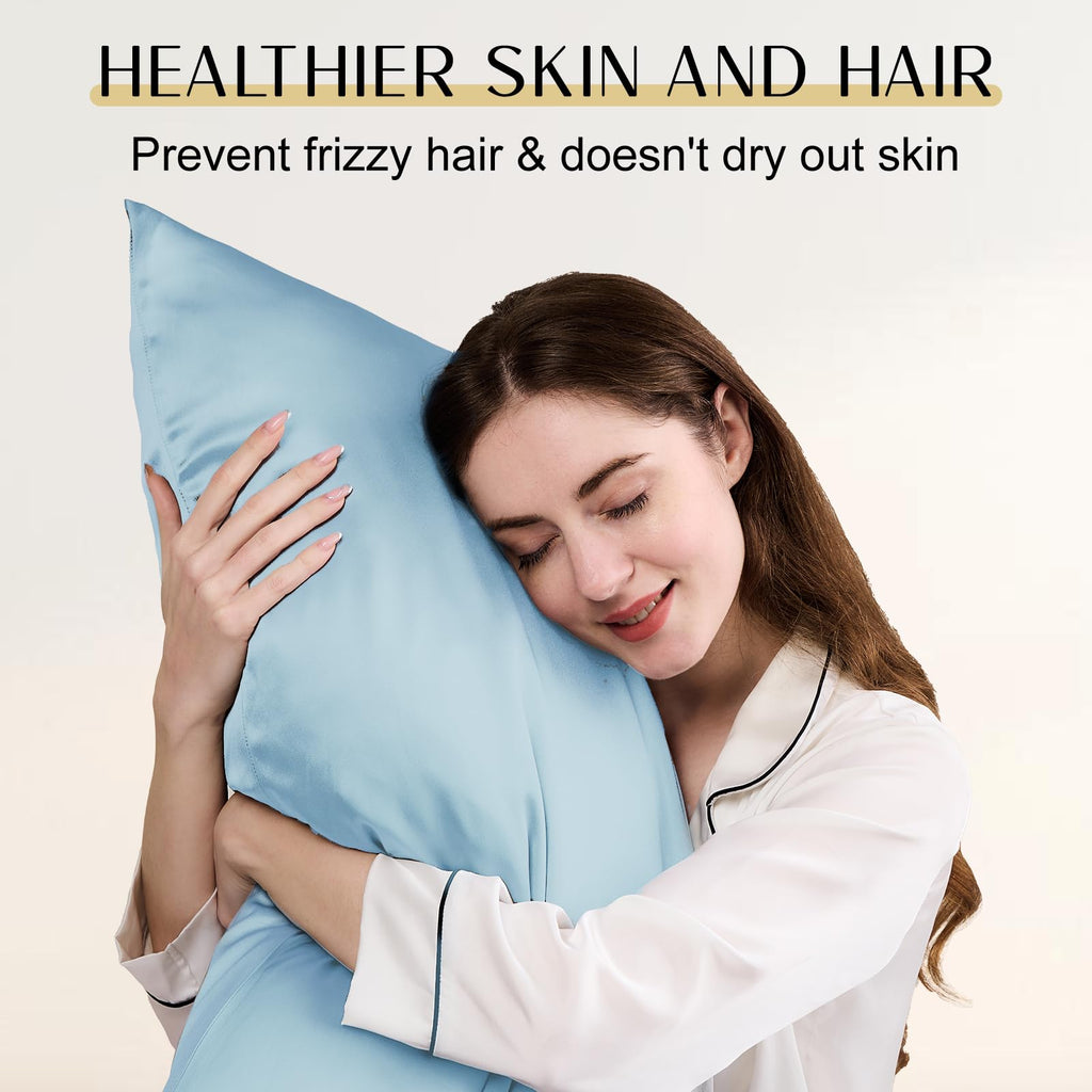 ZIMASILK Upgraded 100% 6A Grade Pure Mulberry Silk Pillowcase for Hair and Skin Silk Pillow Cases with Reinforced Hidden Zipper, More Soft & Durable, Gift Box (Standard 20"x26" Beige)