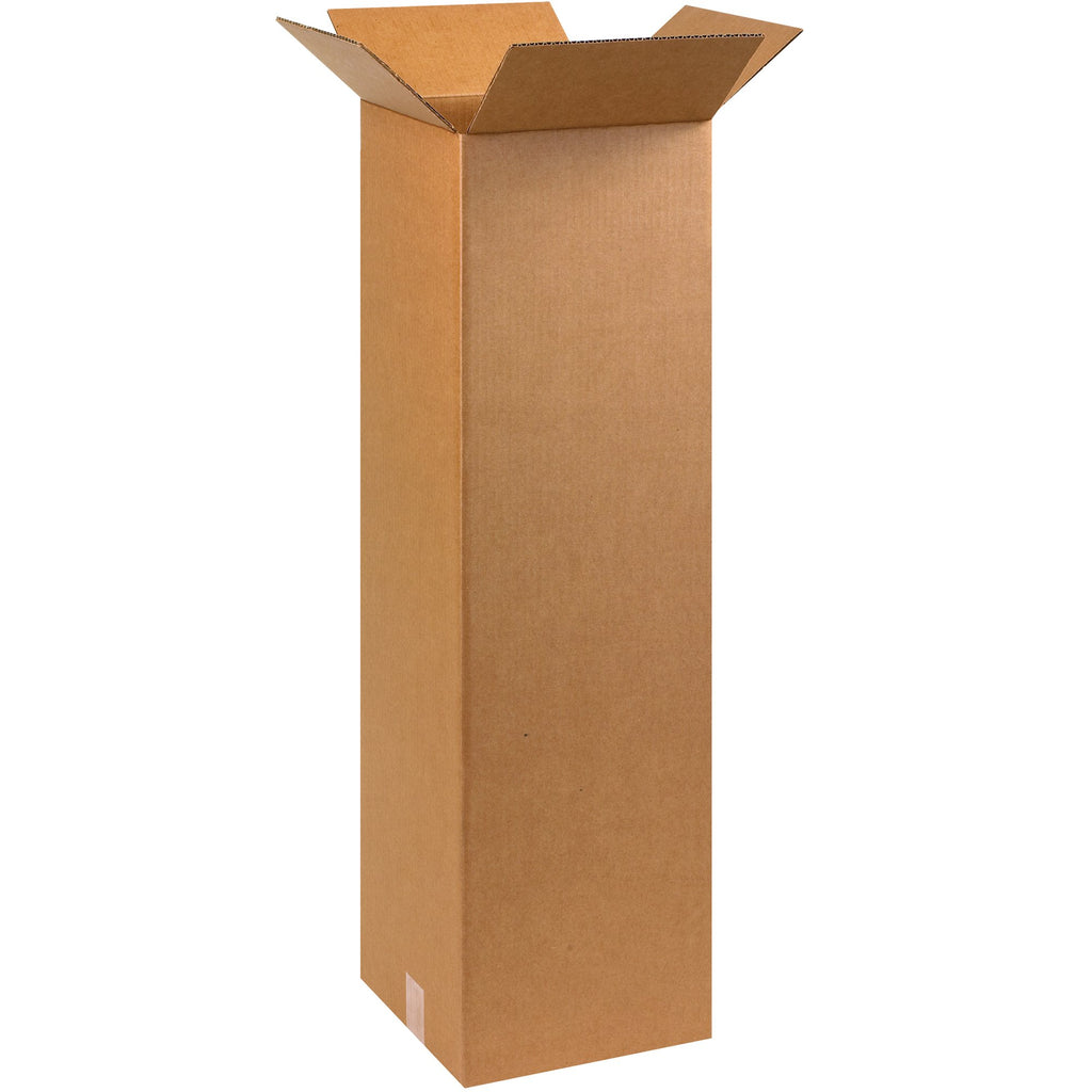 BOX USA 4x4x40 Tall Corrugated Boxes, Tall, 4L x 4W x 40H, Pack of 25 | Shipping, Packaging, Moving, Storage Box for Home or Business, Strong Wholesale Bulk Boxes