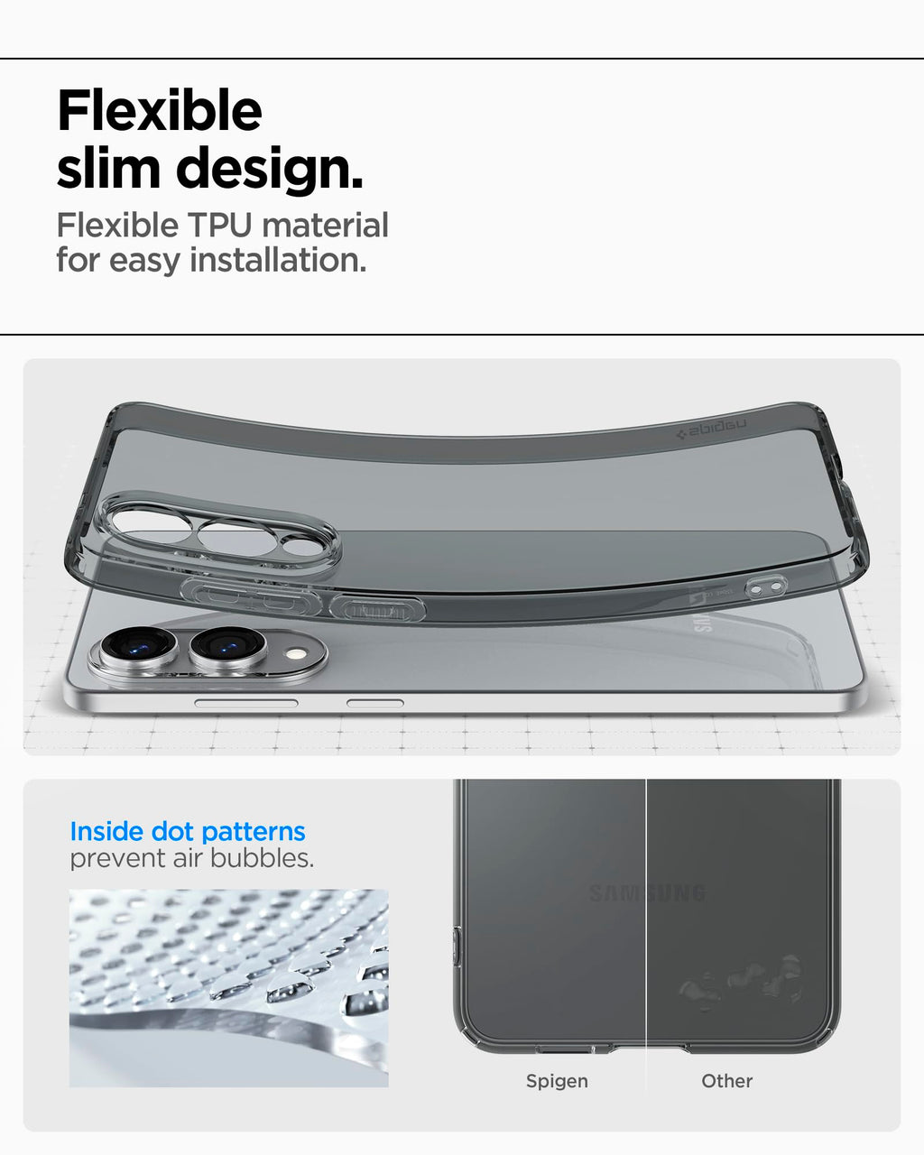 Spigen Liquid Crystal Designed for Galaxy S24 Case (2024) [Military-Grade Protection] - Crystal Clear