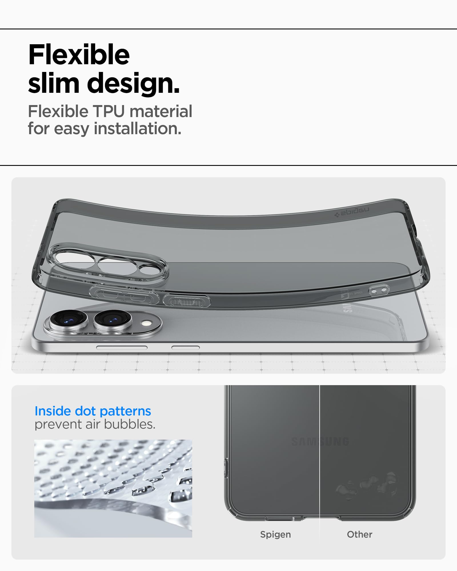 Spigen Liquid Crystal Designed for Galaxy S24 Case (2024) [Military-Grade Protection] - Crystal Clear