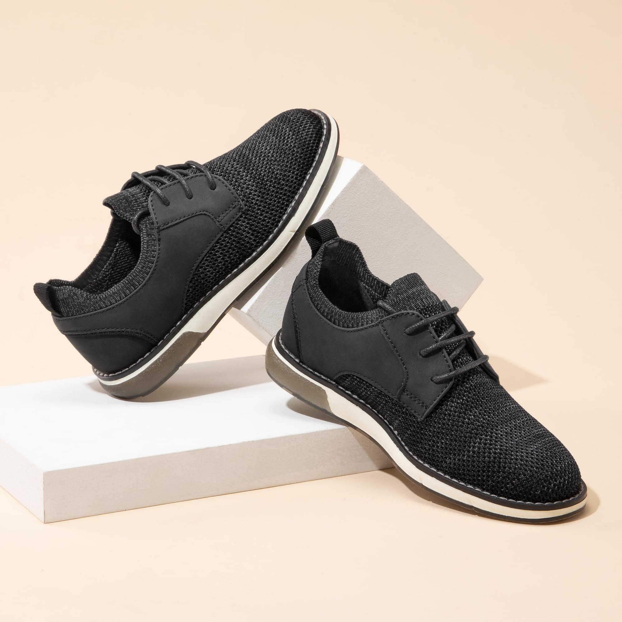 Bruno Marc Boy's Mesh Casual Dress Oxford Breathable Uniform Shoes
