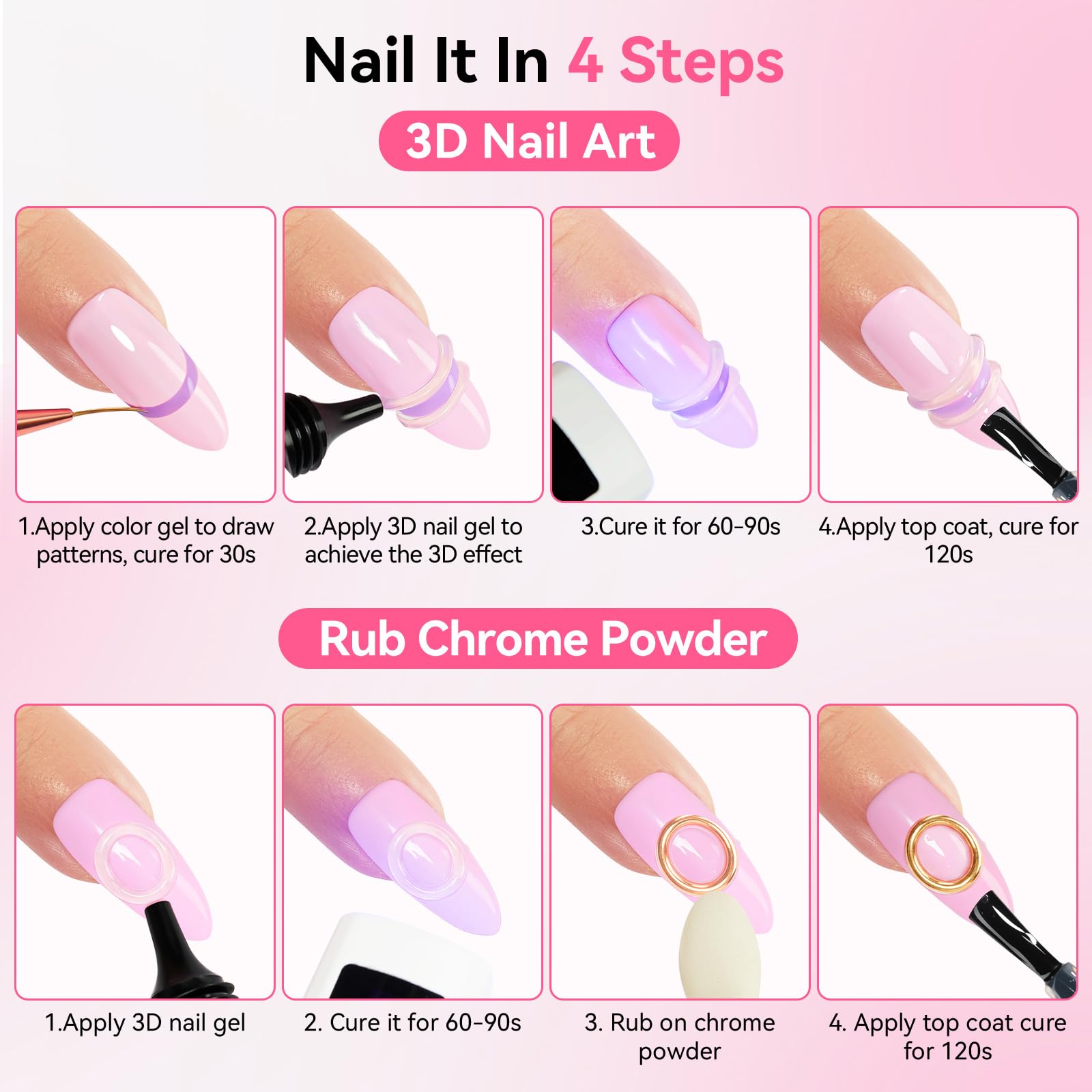 Makartt Rhinestone Glue for Nails: Super Strong Gel Nail Glue for Nail Charms Gems Decorations, 3D Gel Nail Art Bling Jewel Diamonds for Salon & DIY Manicure, 30ML UV Lamp Cured Need Beauty Gifts