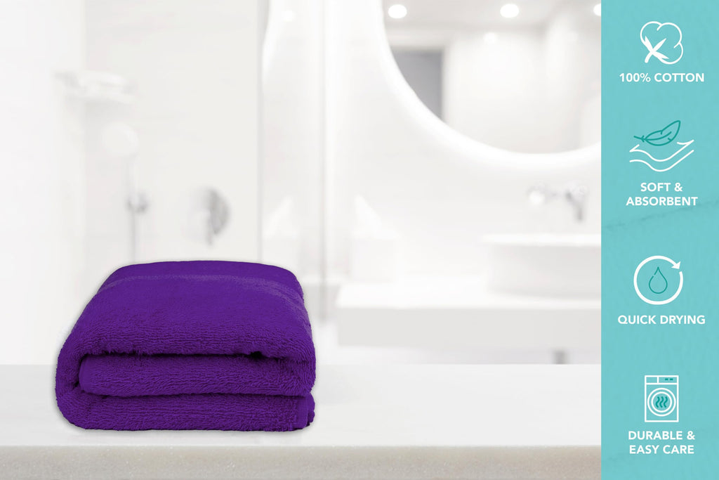 Medium Bath Towels Pack of 6 – 24x48 Inches – Soft, Quick Dry & Highly Absorbent – 100% Cotton Towels for Bathroom, Spa, Gym & Hotel – Aqua Blue