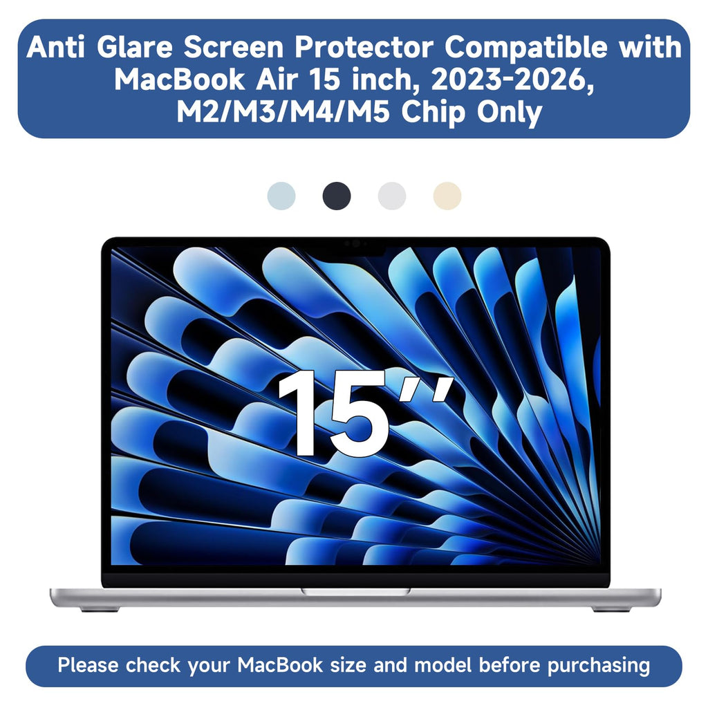 Paquete de 2 protectores de pantalla compatibles con MacBook Pro de 13 pulgadas (2016-2022 / M1, M2) y MacBook Air de 13 pulgadas (2018-2021 / M1), protector de pantalla antirreflejos, protector de