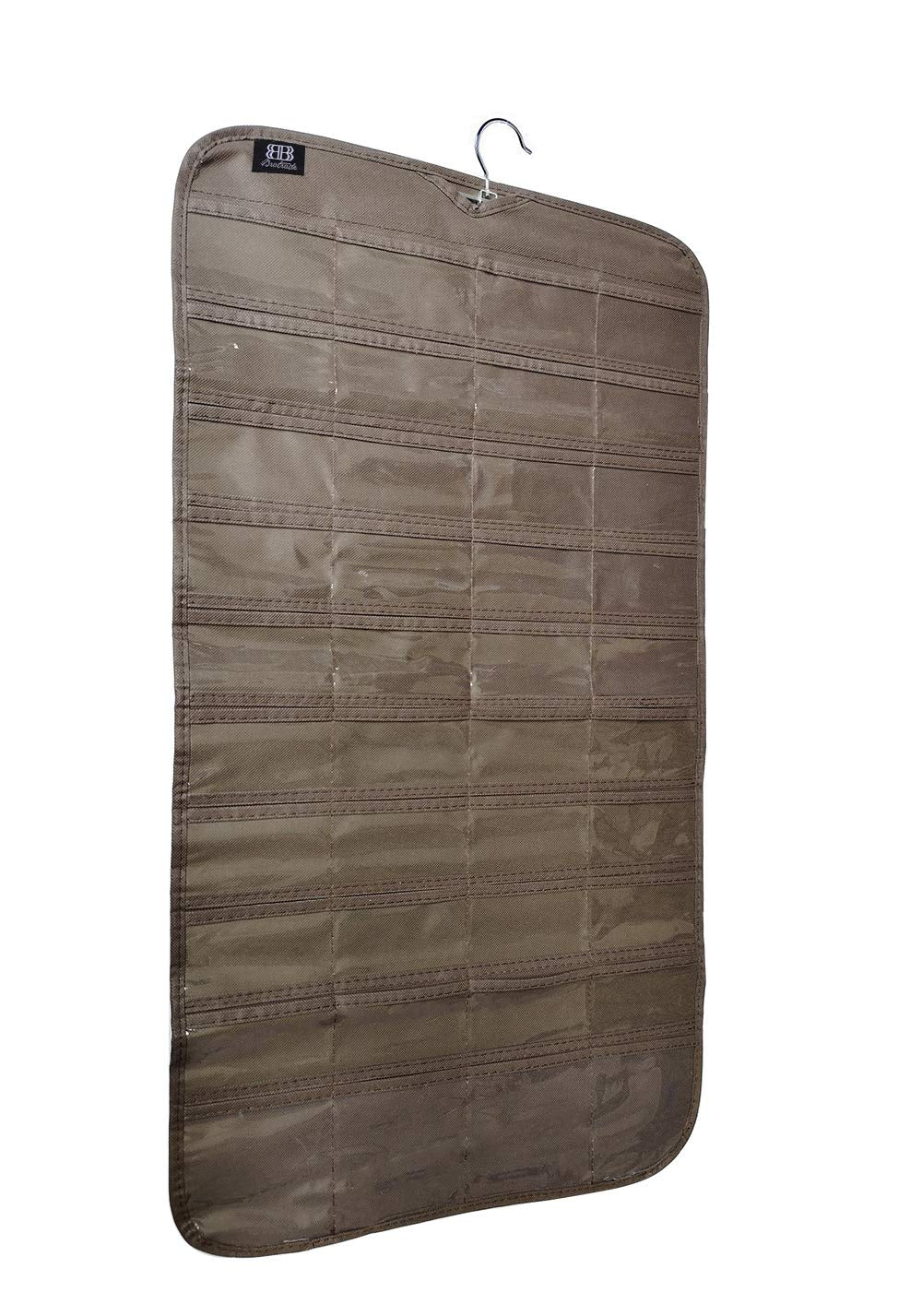 BB Brotrade Hanging Jewelry Organizer,Accessories Organizer,80 Pocket Organizer for Holding Jewelries（Beige）