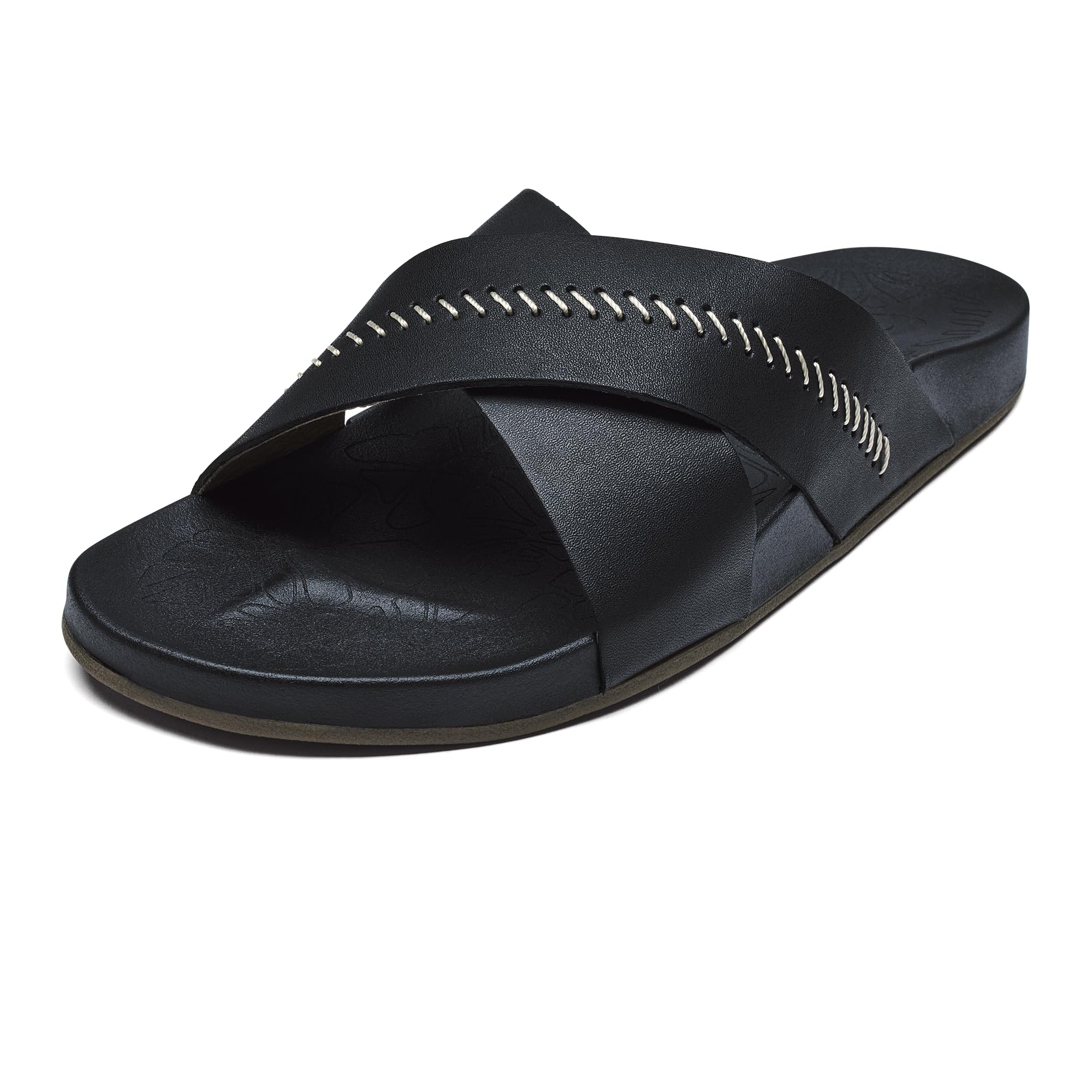 OluKai Kipe'a Olu Women's Slide Sandal, Premium Leather, Relaxed & Dressy Design For Any Occasion, All-Day Comfort & Fit