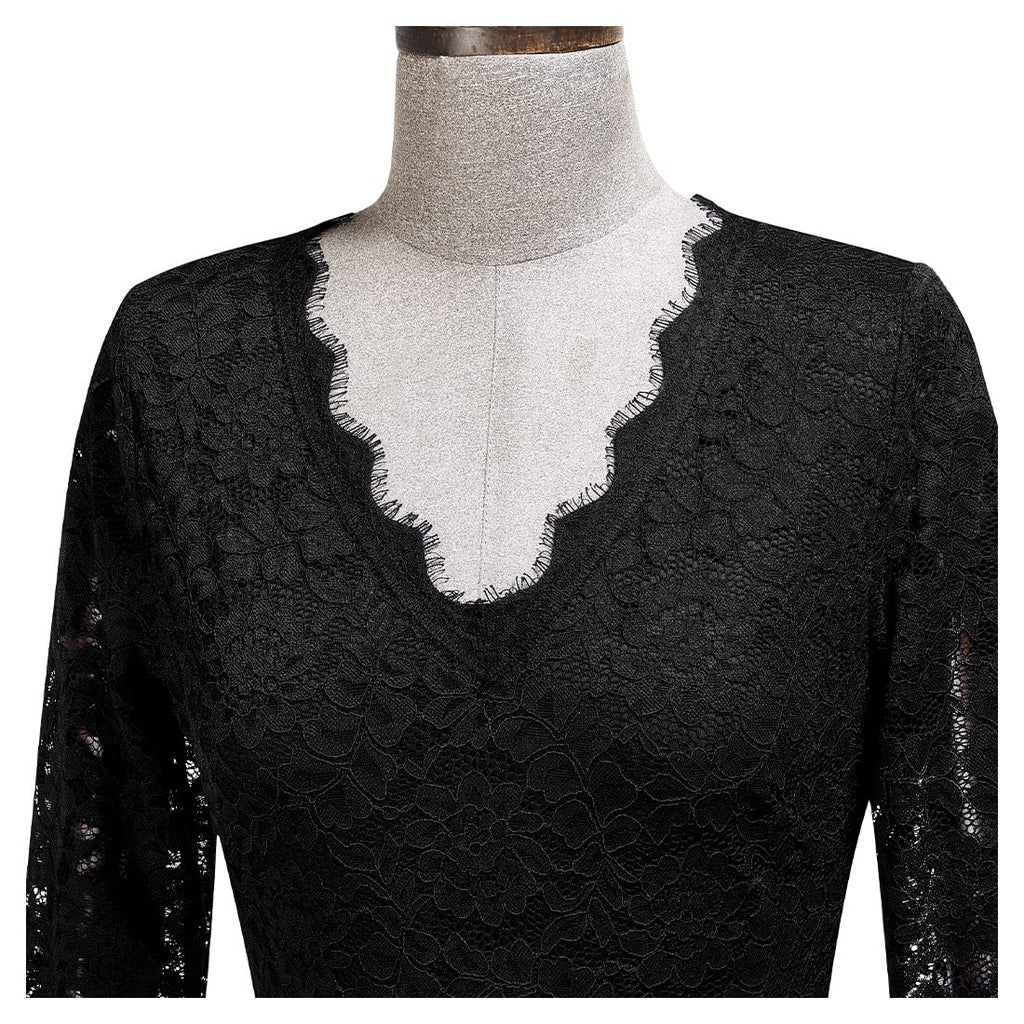 MISSMAY Women's Formal Floral Lace 2/3 Sleeves Long Evening Party Maxi Dress