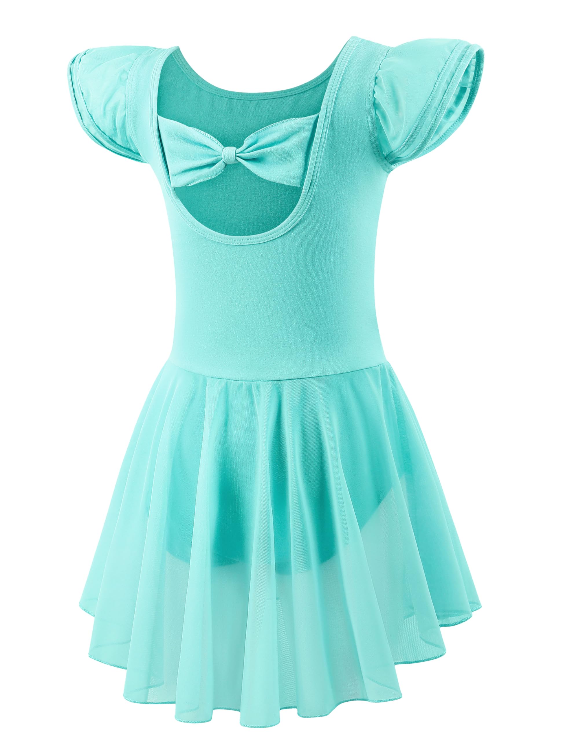 Mecceos Ballet Leotards for Girls Toddler Dance Leotards Short/Long Sleeve Skirt Ballerina Outfits