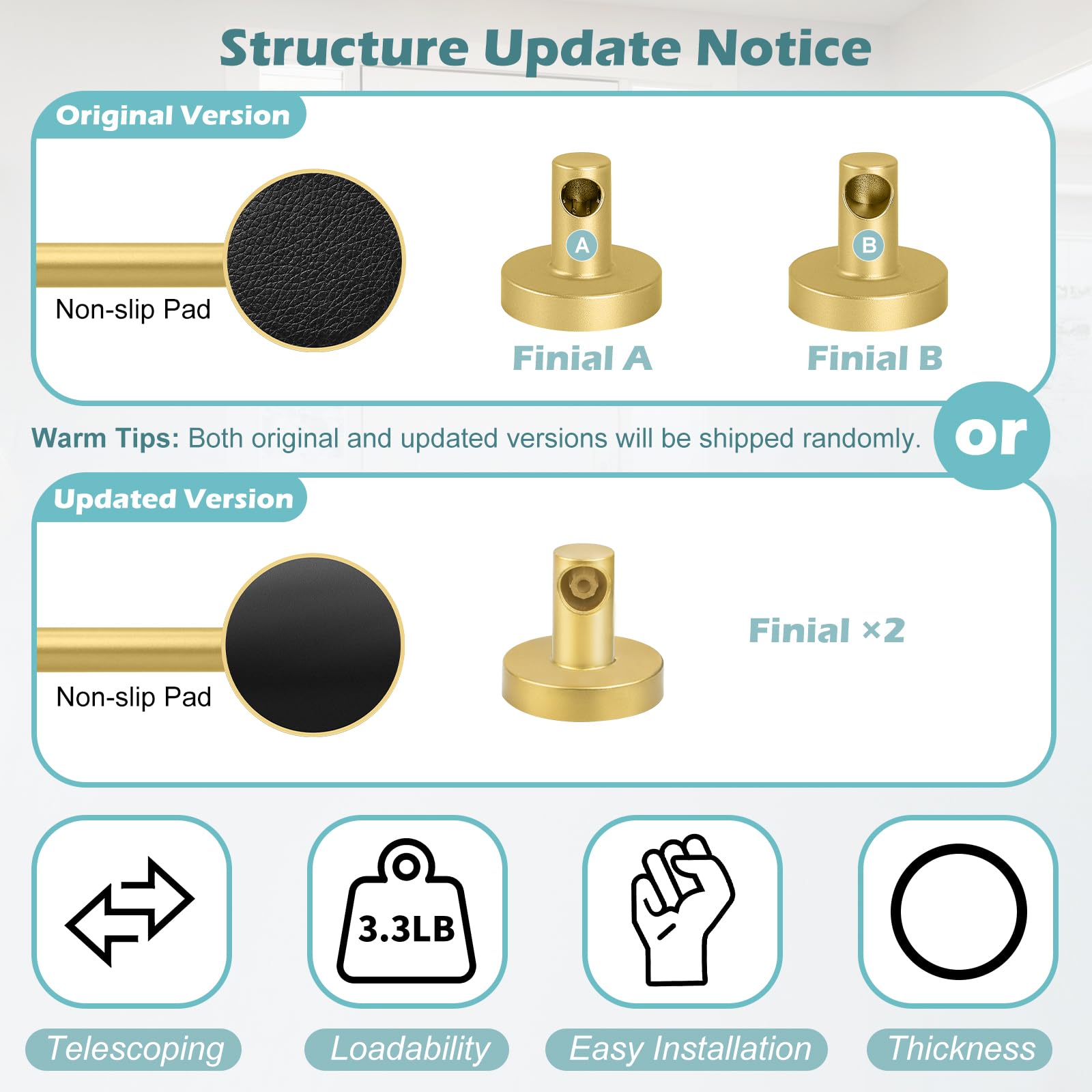 Gold Magnetic Curtain Rod for Door:Magnet Curtain Rods for Classroom Whiteboard,Small Adjustable Magnetic Towel Bar,Tool-Free French Magnet Pole with Leather Protective Cover No Drilling 16-28"