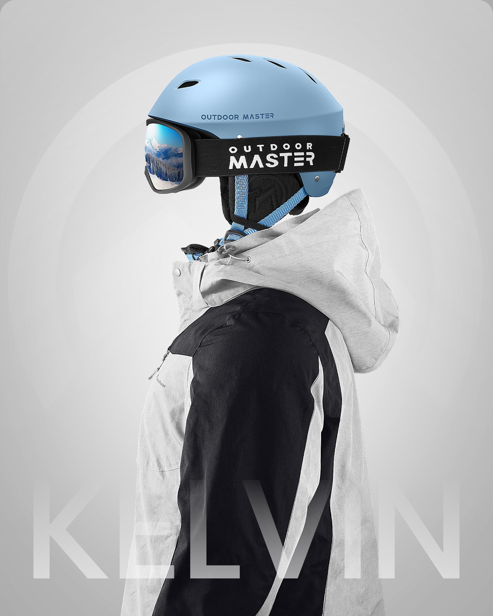 OutdoorMaster Kelvin Ski Helmet - Snowboard Helmet for Men, Women & Youth