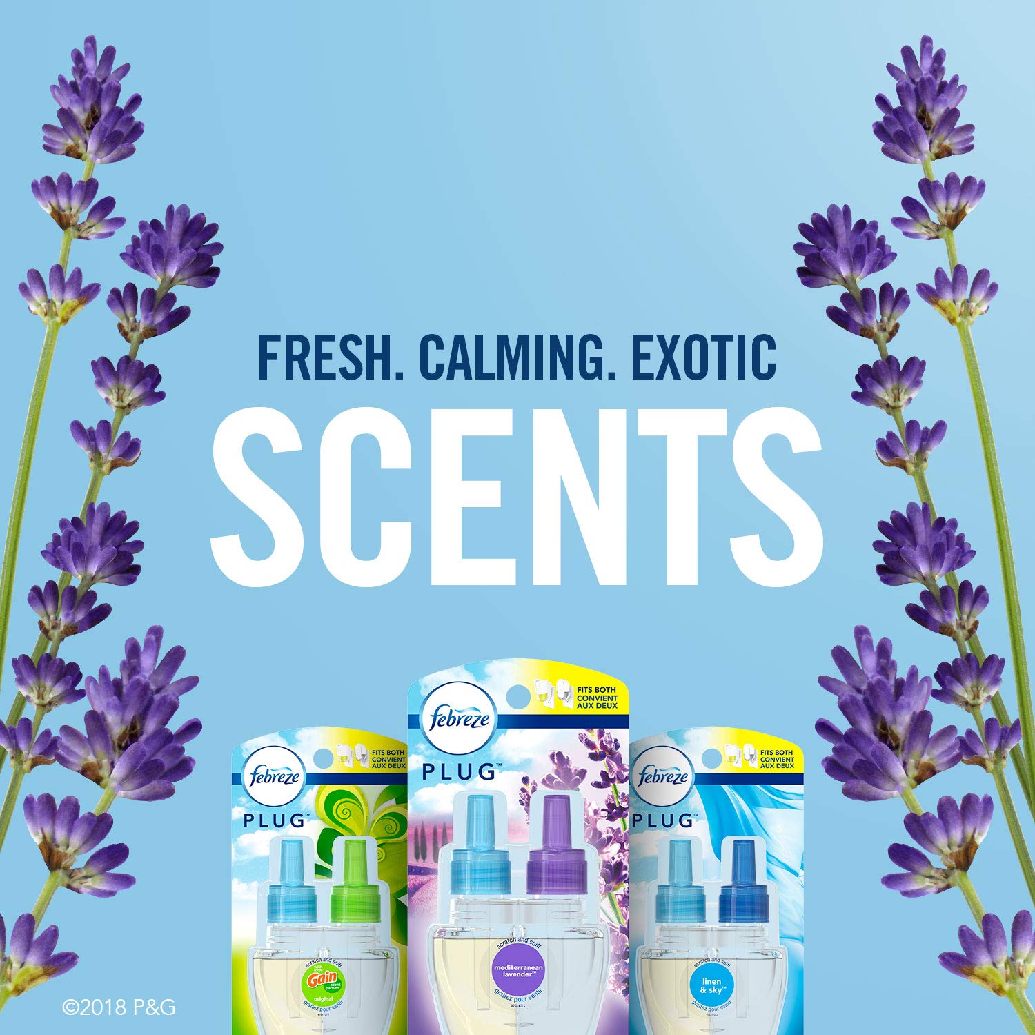 Febreze Plug in Air Freshener, Odor-Fighting Scented Oil Starter Kit, Air Fresheners for Home and Bathroom and Kitchen, Long Lasting for Strong Odors, Ocean Scent, Warmer + 2 Refill