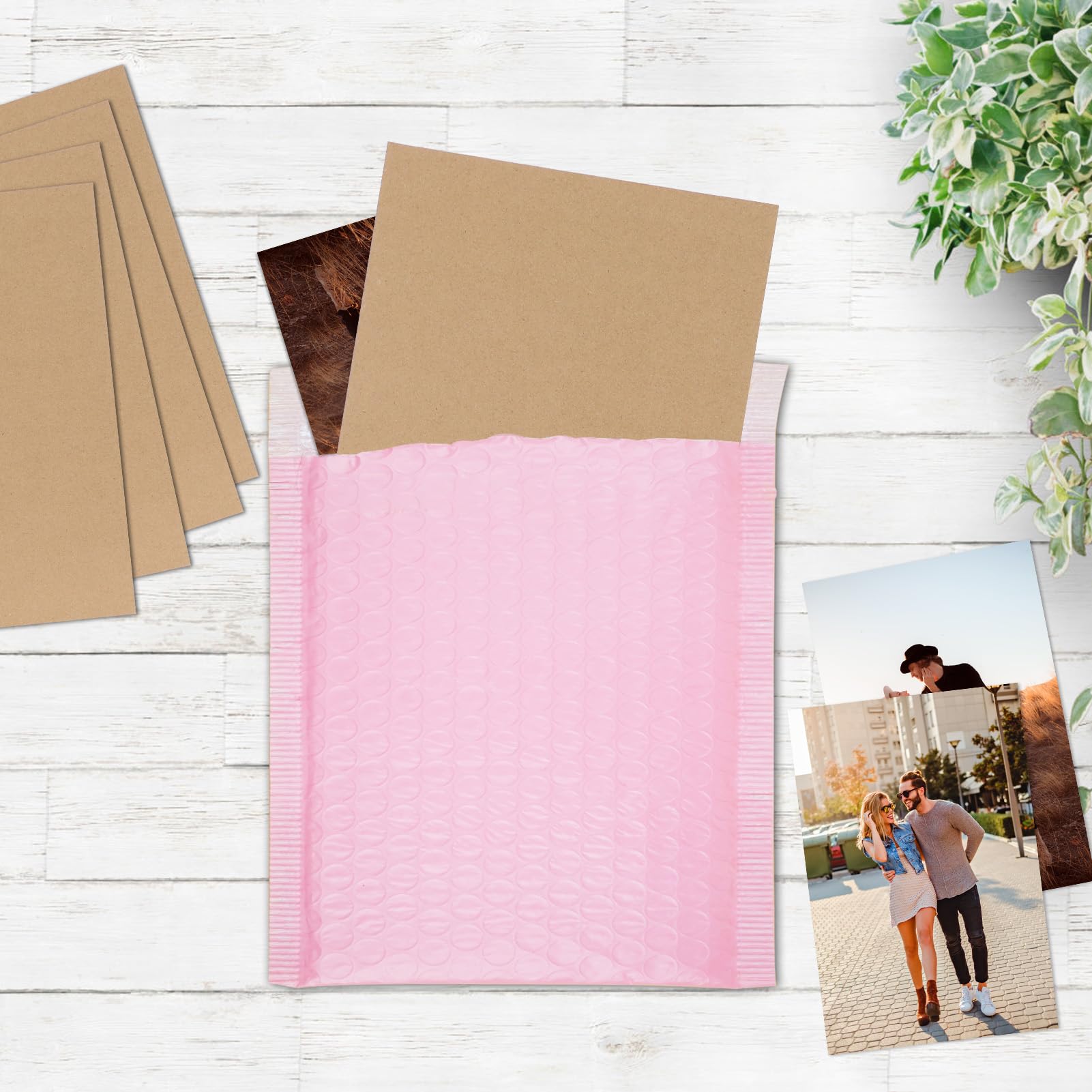 RLAVBL 200 Pack 3.5x4.5 White Corrugated Cardboard Sheets, Flat Cardboard Inserts for Shipping, Mailing, Packing, DIY Crafts