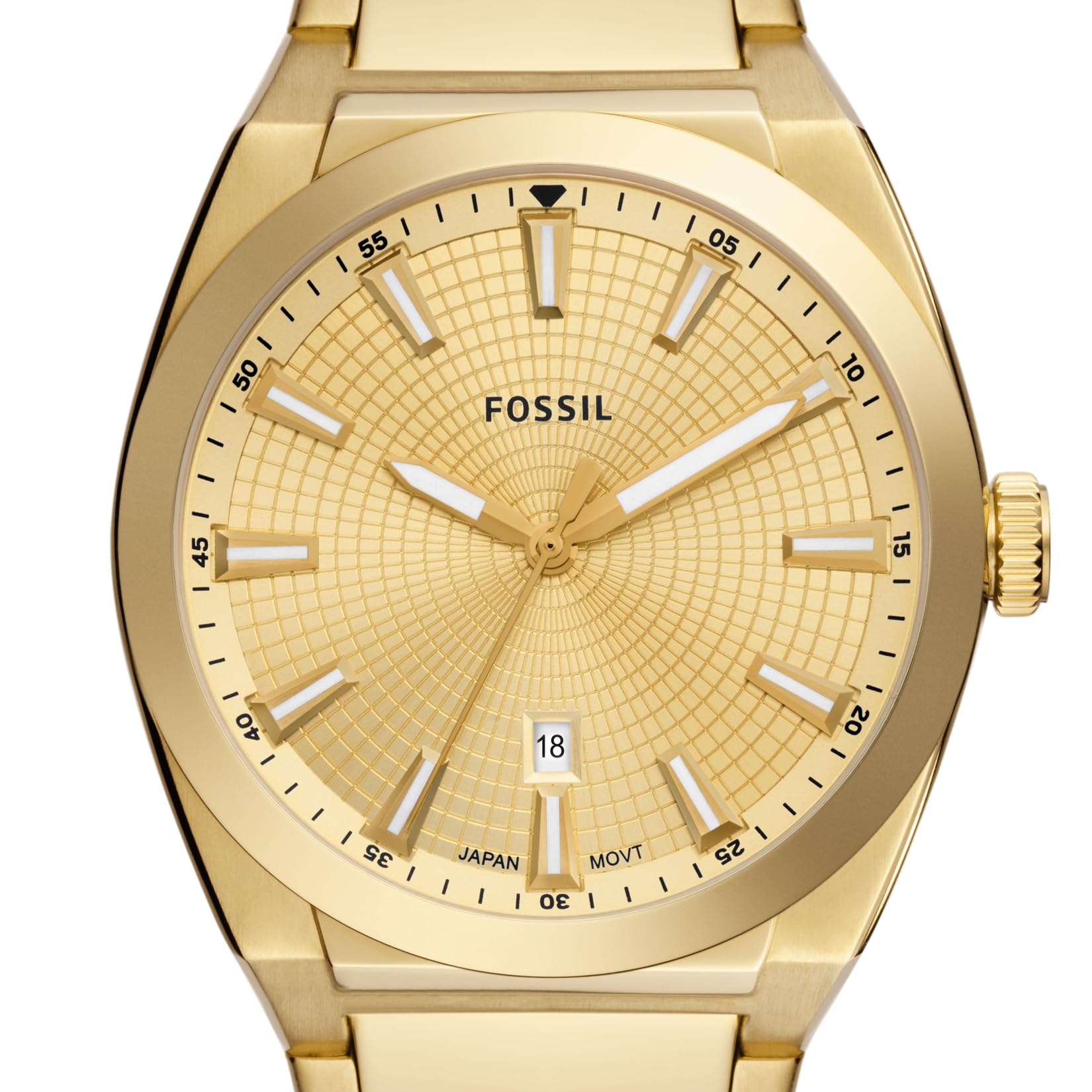 Fossil Men's Everett Quartz Stainless Steel Watch, Three-Hand Watch for Men
