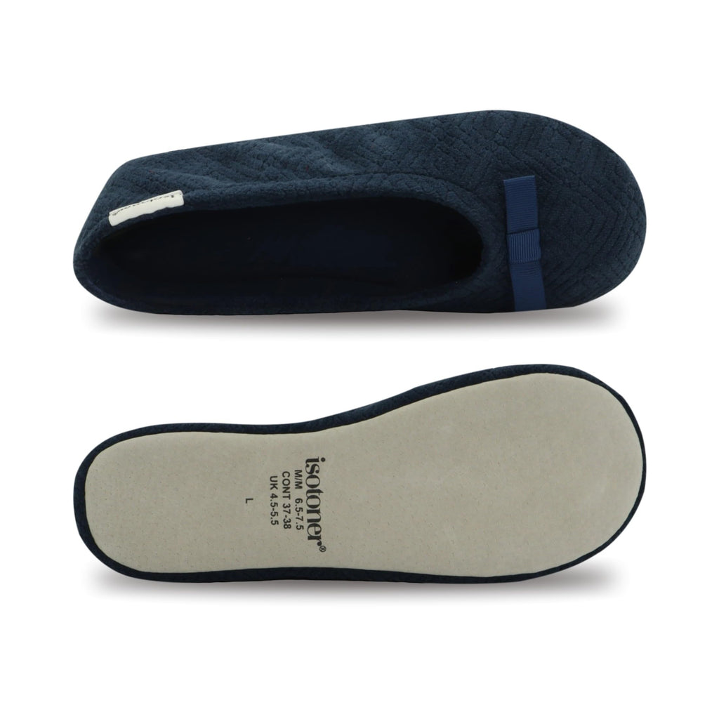 isotoner Women's Diamond Microterry Ballerina Slippers