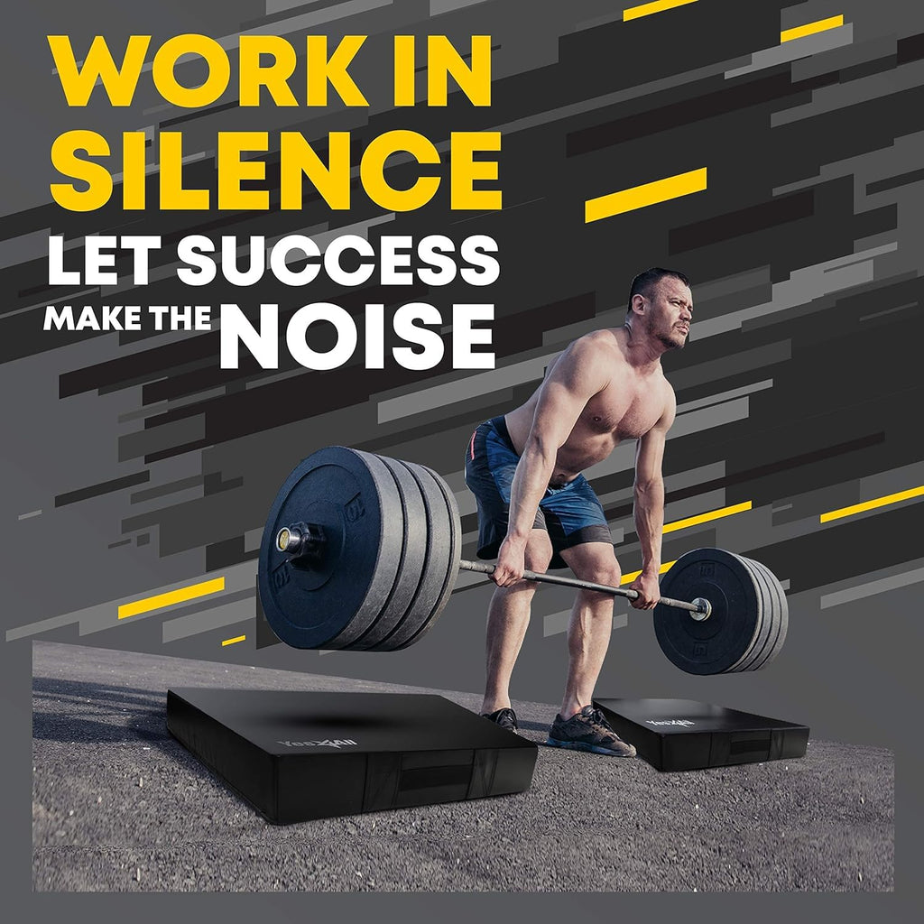 Yes4All Silencer Drop Pads/Weightlifting Drop Pads with PVC Cover & Easy Carry Handles – Sold in PairsVariation Theme