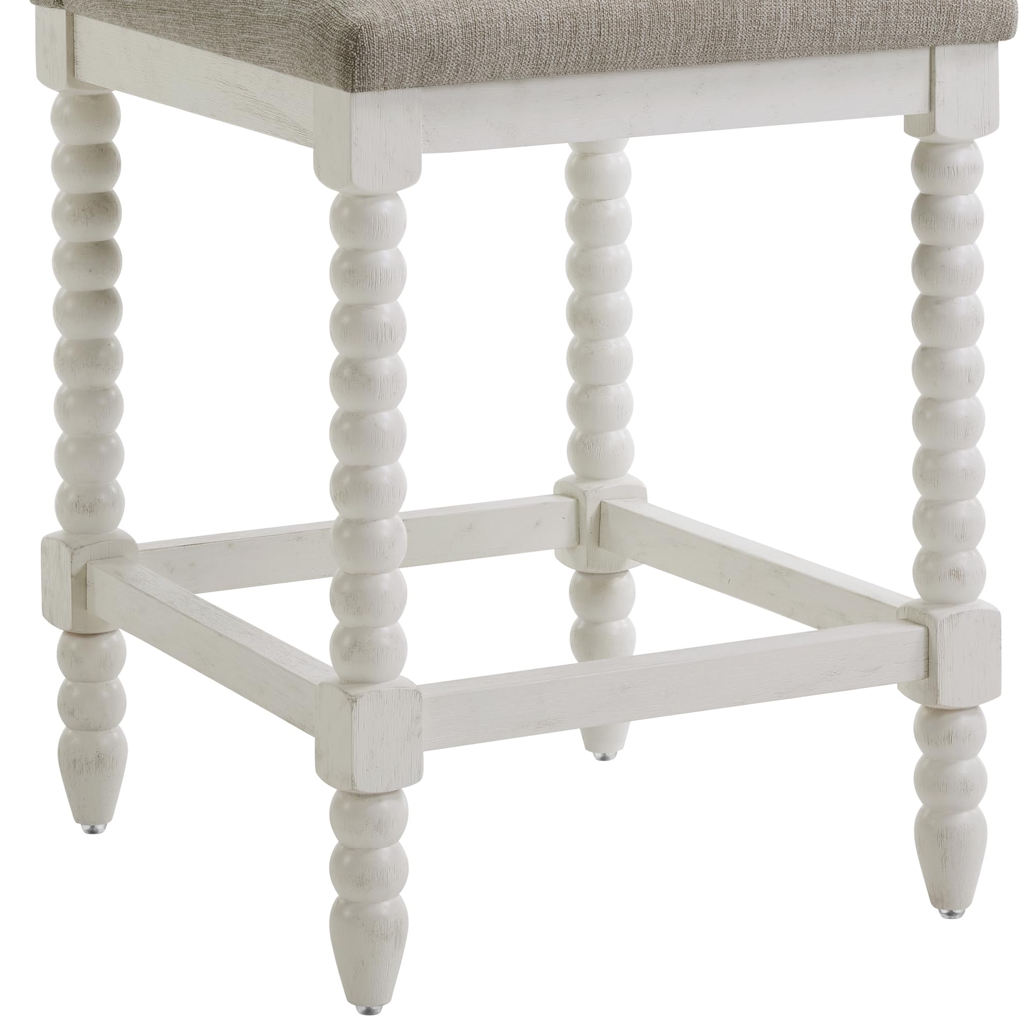 DUHOME Spindle Counter Stool with Padded Spring Seat,Wooden Bar Stools Farmhouse 26 Inch Counter Height Stools Chairs with Spindle Back for Kitchen Island