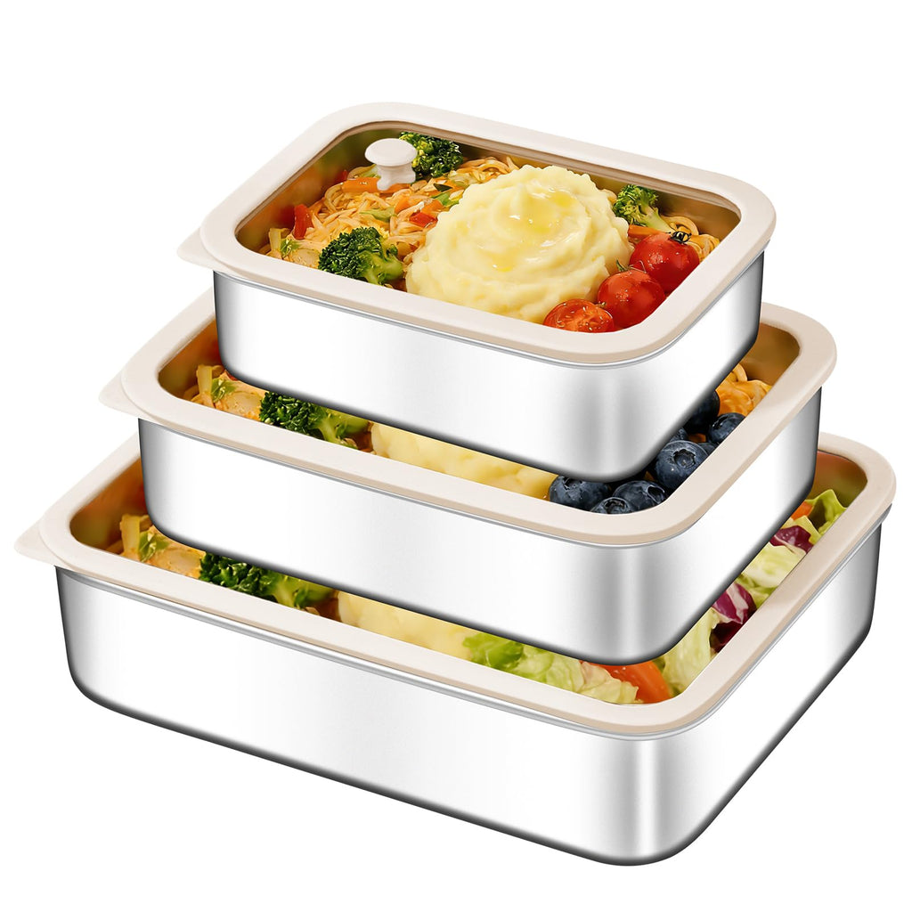 GIUOIDUO 10 Pack Stainless Steel Food Storage Containers with Leak-Proof Lids, 37oz Reusable Metal Meal Prep Lunch Boxes, Stackable, Dishwasher Safe for Snacks, Fruits & On-the-Go Meals, BPA-Free
