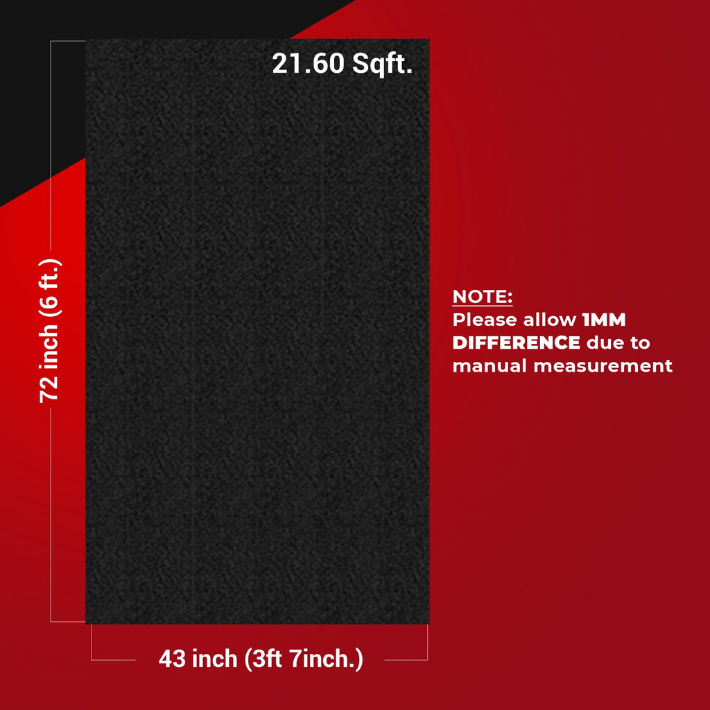 Bbox Charcoal Carpet Non-Woven Fabric | Length: 72 inch (6 ft.), Width: 43 inch (3ft 7in) | for Speaker Sub Box Carpet Home, Auto, RV, Boat, Marine, Truck & Car Trunk Liner