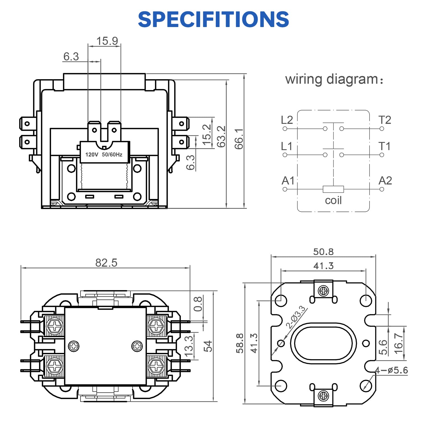 BOJACK 2 Poles FLA 30 Amp Coil 24 VAC Air Conditioner Condenser Compressor Contactor Motor Definite Purpose AC Contactor