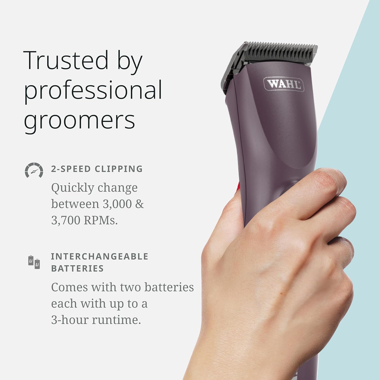 Wahl Pro Animal KM Supera Cordless Pet Clipper - Pet Clipper for Cat & Dog Grooming - Battery Powered Cordless Clipper - Features LOCKGUARD Technology