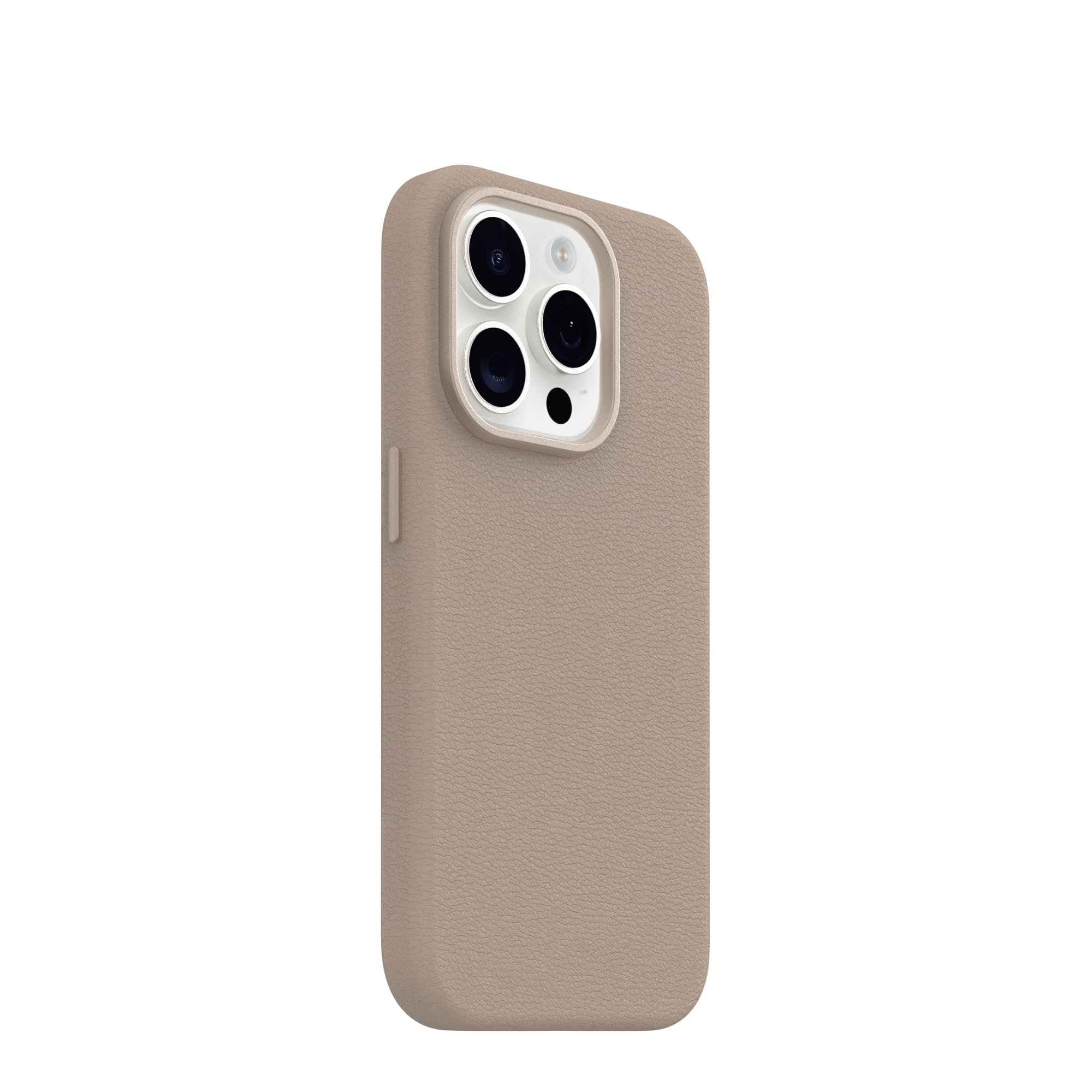 OtterBox iPhone 15 Symmetry Series Cactus Leather for MagSafe - Noir ASH (Black), Slim, Premium, Protective iPhone Case