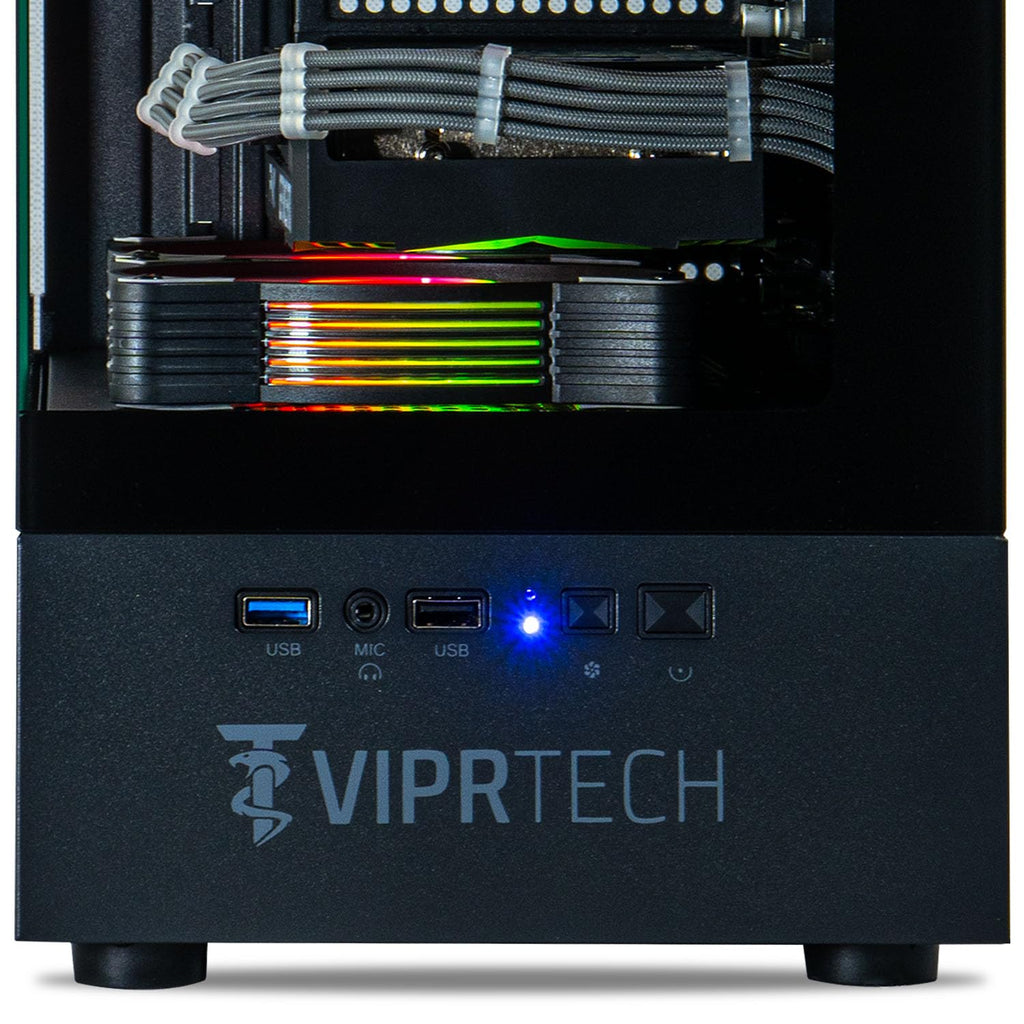 ViprTech Reaper 1.0 Gaming PC - AMD Ryzen 7 8700F (5.0Ghz Turbo), GeForce RTX 5060 Ti 8GB, 16GB DDR5, 1TB SSD, VR-Ready, WiFi BT USB-C, Win 11, Gaming Desktop Computer Prebuilt, Black