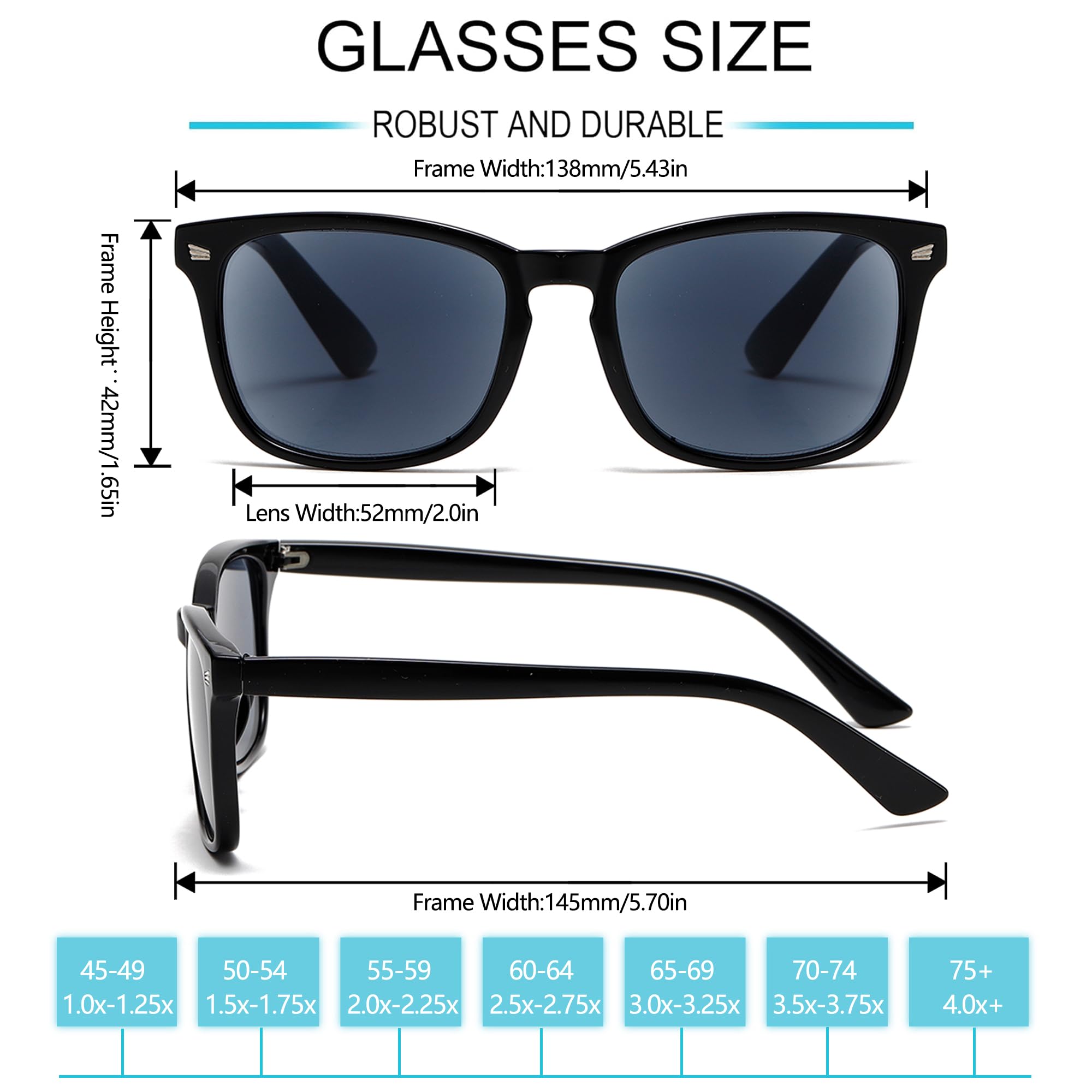 3 Pack Reader Sunglasses For Women Classic Retro Reading Sunglasses UV400 With Metal Hinge