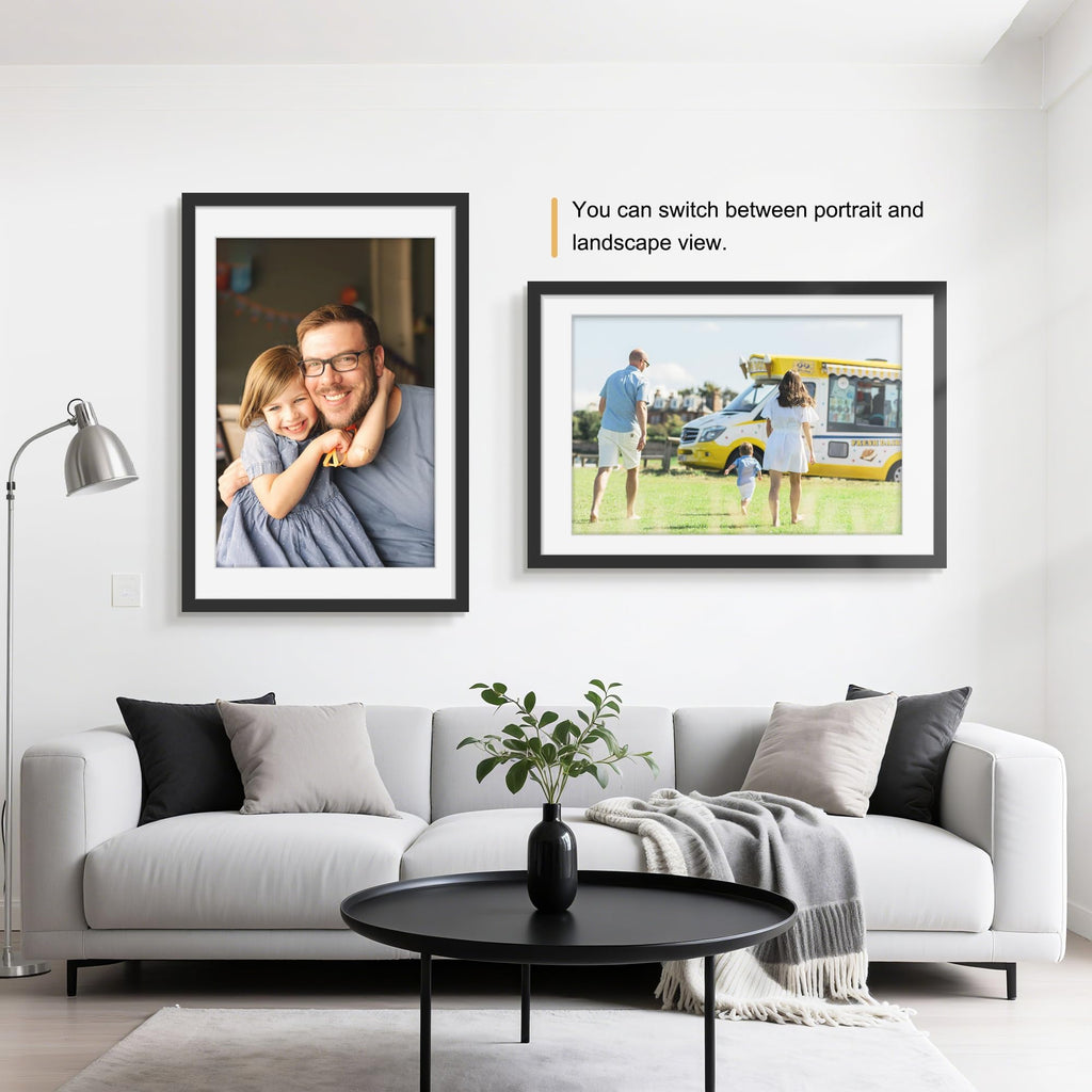 Picrit 24x34 Black Poster Frame 7 Pack, Display Pictures 20x30 Picture with Mat or 24 x 34 without Mat for Horizontal or Vertical Wall Mounting, Wall Gallery Photo Frames