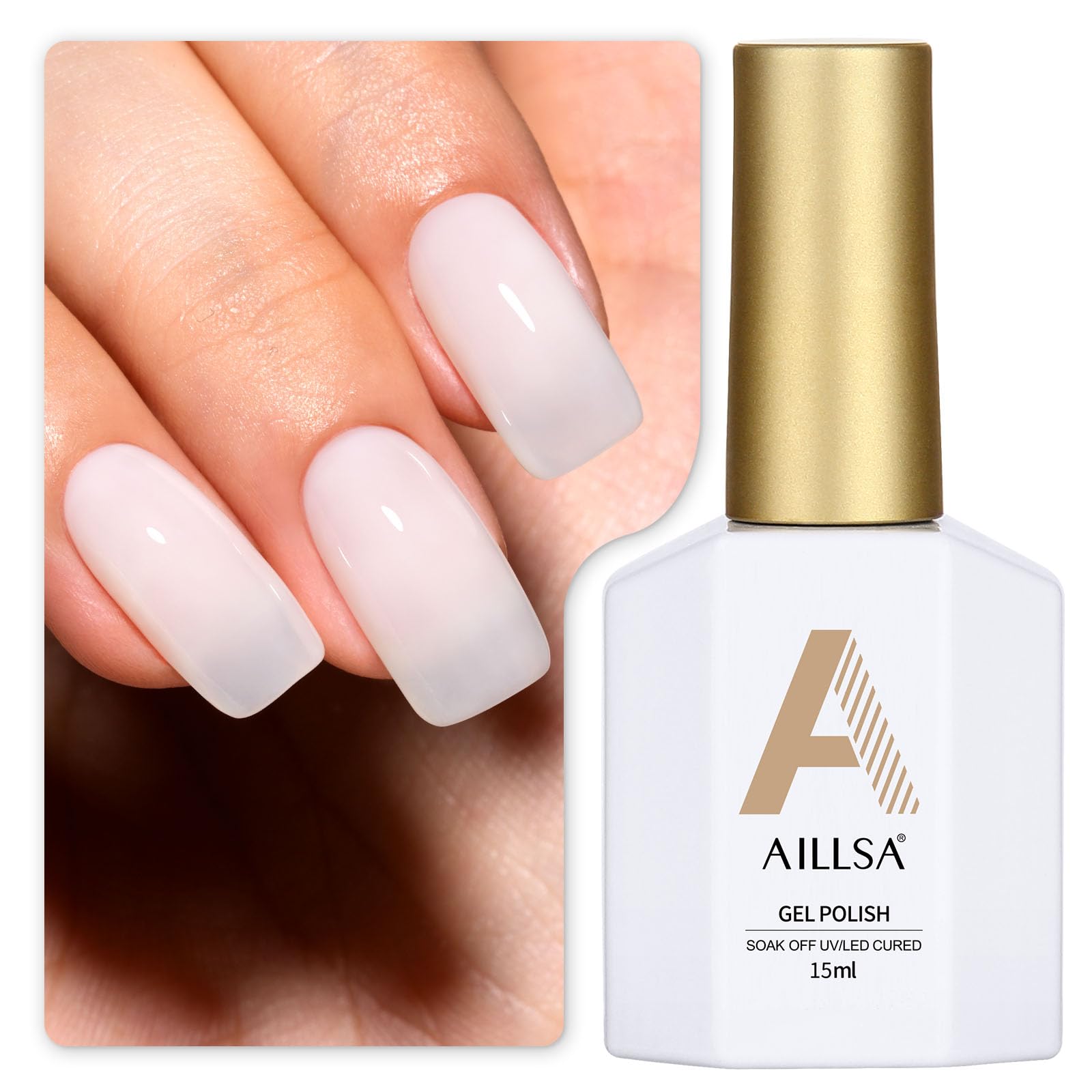 AILLSA Red Gel Nail Polish Ruby Red Gel Polish Bright Rose Color Polish Apple Candy Nails Long Lasting Soak Off U V Gels Nail Polish Nail Art Manicure Salon at Home 0.51 Fl Oz