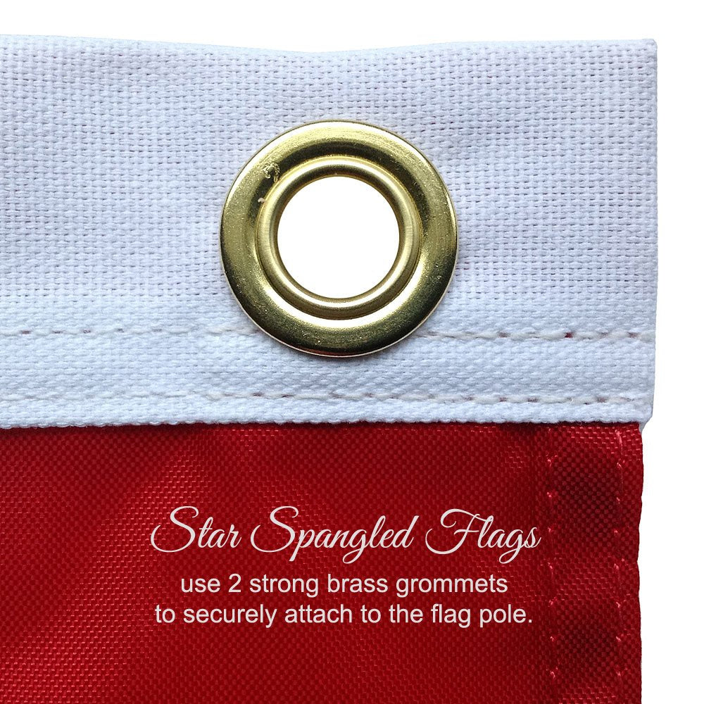 2x3 American Flags for Outside | 100% Made in USA American Flag 2x3, US Flag with Heavy Duty Nylon Built for Outdoor Home and Boat, Embroidered Stars, Sewn Stripes plus Quadruple Stitching on Fly End