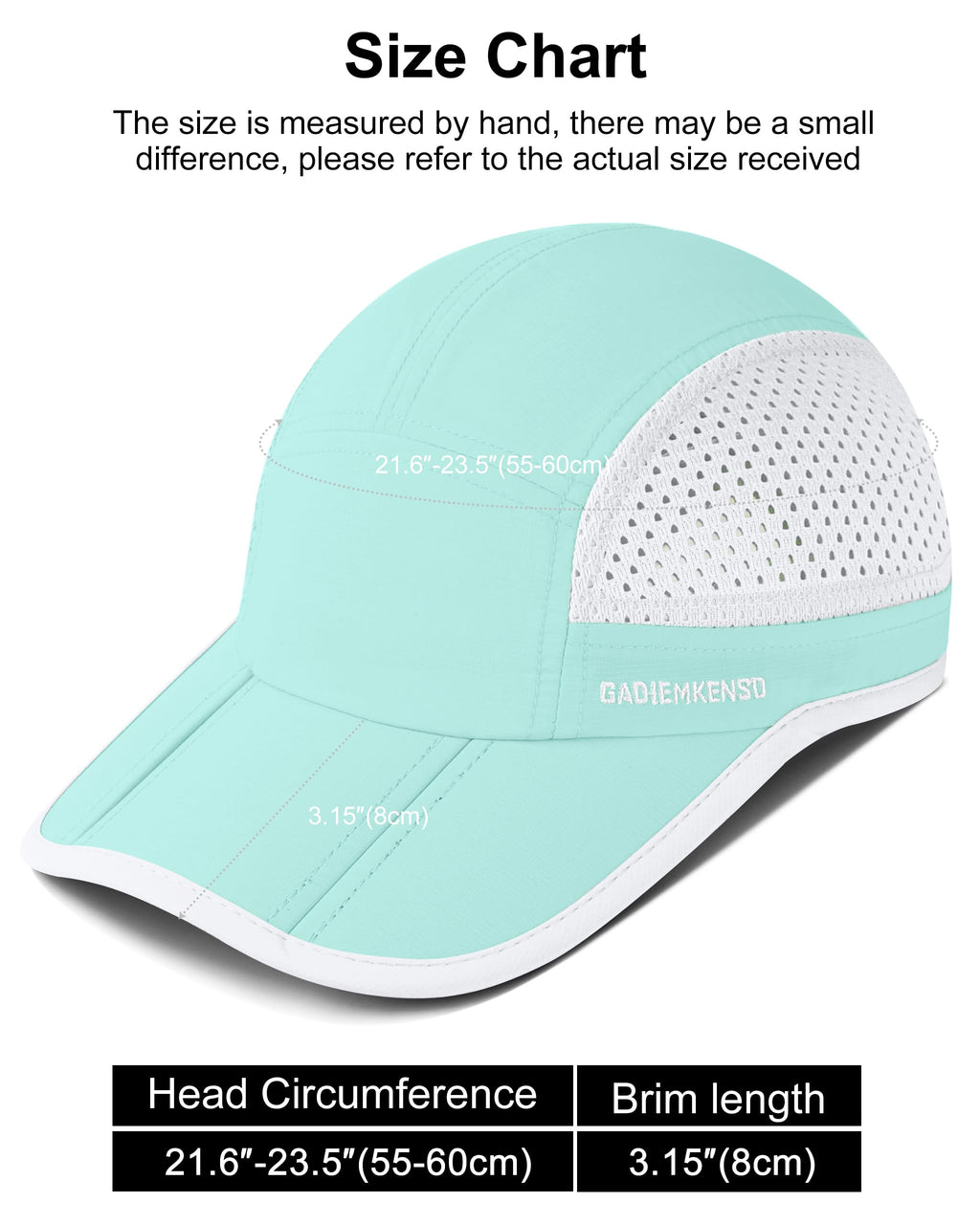 GADIEMKENSD Mens Folding Outdoor Hat Long Brim UPF 50+ Sun Protection