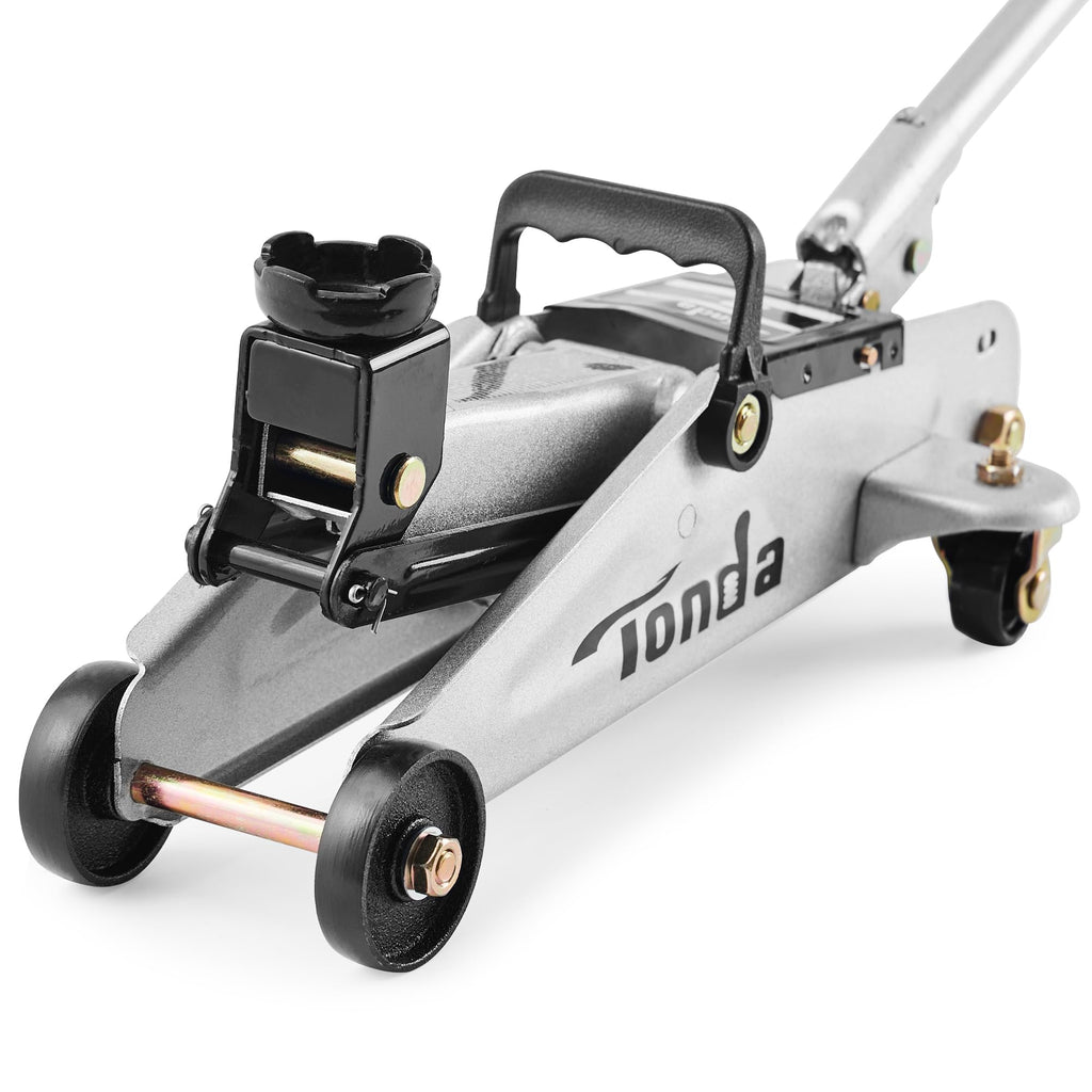 TONDA Floor Jack, Hydraulic Portable Car Lift Jack, 2 Ton (3,800 lb) Capacity, Silver