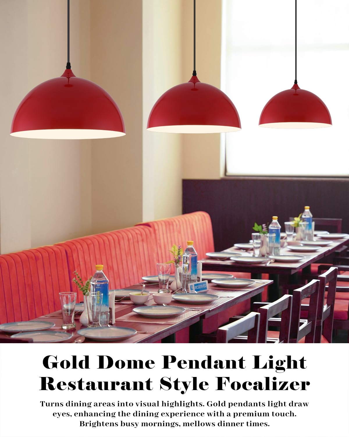 White Pendant Lights, 11.8 inch Pendant Lights Kitchen Island, Farmhouse Pendant Light Fixtures (White Inside), Industrial Pendant Lighting for Dining Room, Bedroom, Hallway (1 Pack)