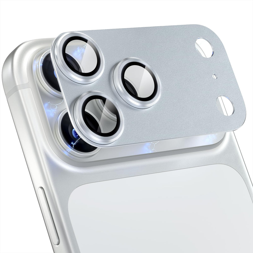 Choiche Compatible for iPhone 16 Pro/iPhone 16 Pro Max Camera Lens Protector, Bling Camera Cover with 9H Tempered Glass Lens Screen Protector Metal Ring Decoration Accessories(Black)