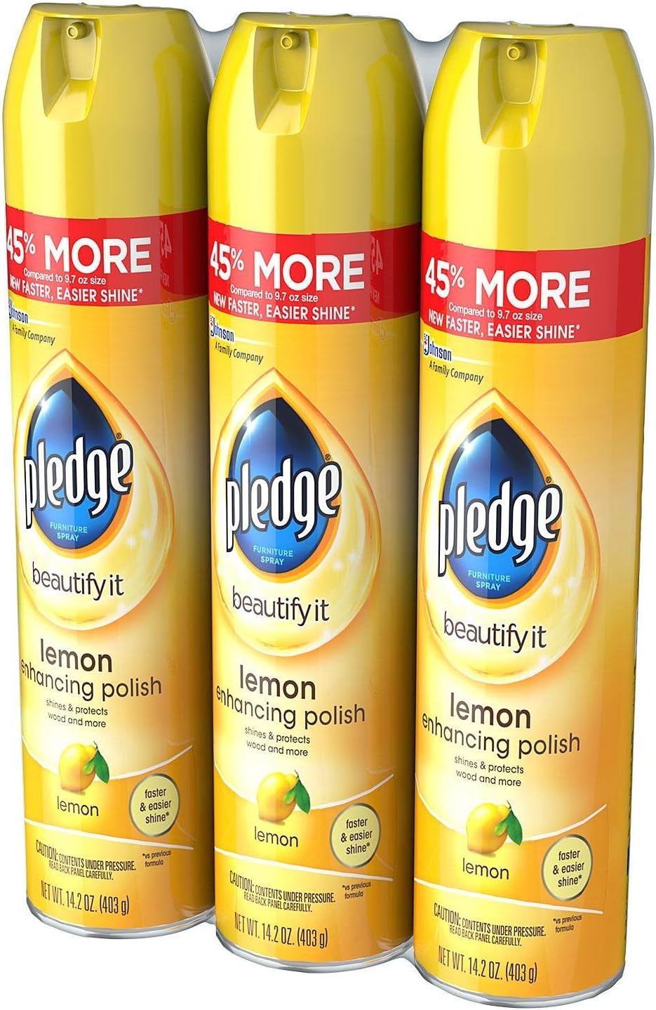 Pledge Furniture Spray, Lemon (14.2oz, 3pk.)