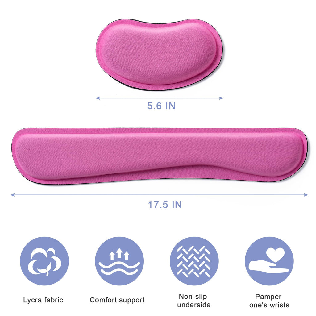 Hoewina Keyboard Wrist Rest,Ergonomic Wrist Rest,Superfine Fabric and Gel Memory Foam Wrist Pad for Computer Keyboard for Easy Typing & Pain Relief, Suitable for Office, Family, Outdoor, Bean Green