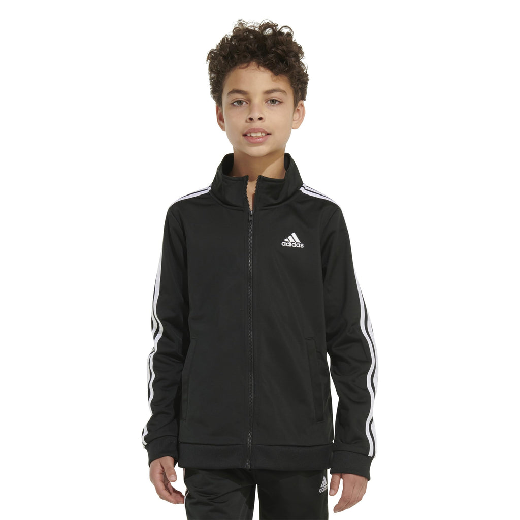 adidas boys Zip Front Iconic Tricot Jacket