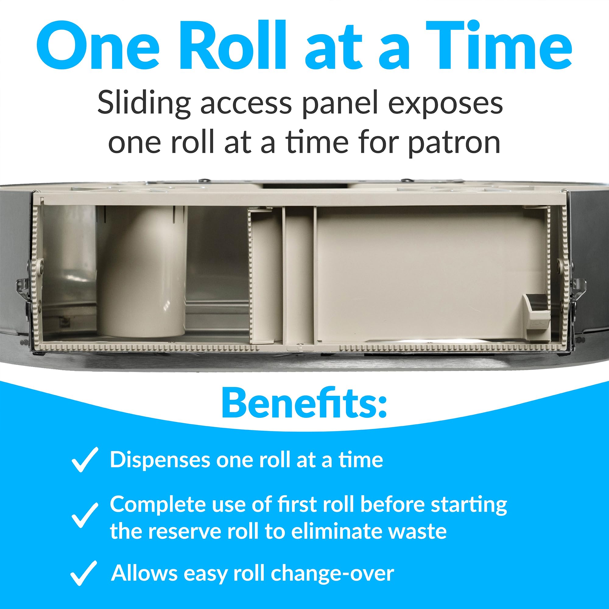 Bobrick Single Jumbo-Roll Surface-Mounted Toilet Tissue Dispenser, Satin-Finish Stainless Steel, ADA Compliant, Secure Locking Design, Versatile Roll Compatibility, Durable & Easy-Load Mechanism (Model B-2890)