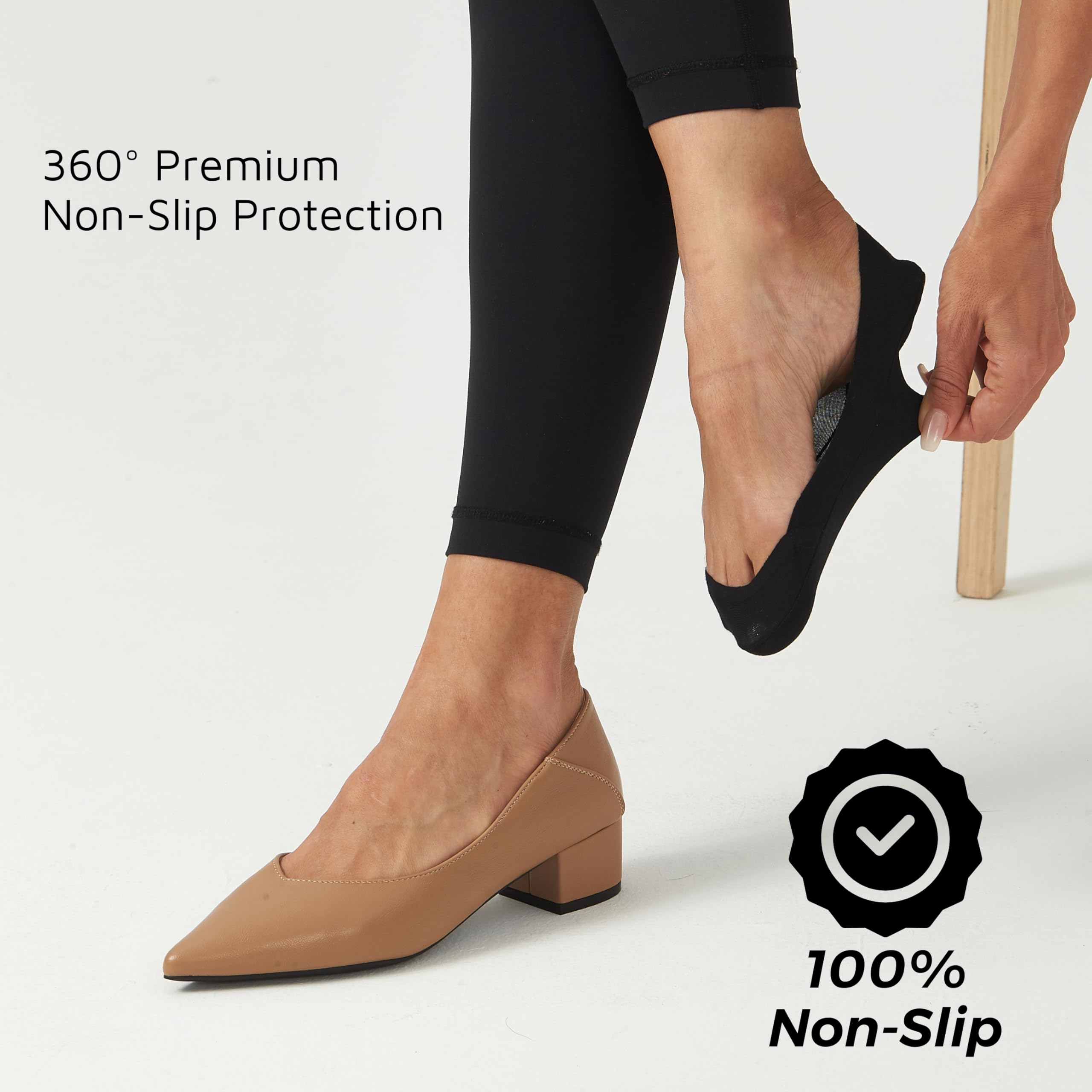 Soxbang Thin Ultra Low Cut No Show Socks in ANY Flats Heels Womens TRULY Non Slip Cotton Liner Socks
