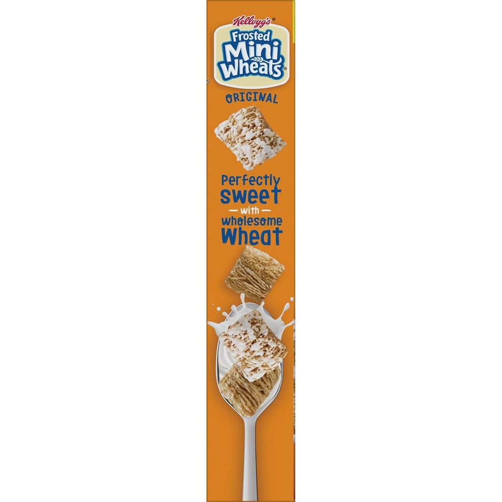 Kellogg's Frosted Mini-Wheats Cold Breakfast Cereal, High-Fiber, Whole Grain, Family Size, Original, 24oz Box (1 Box)
