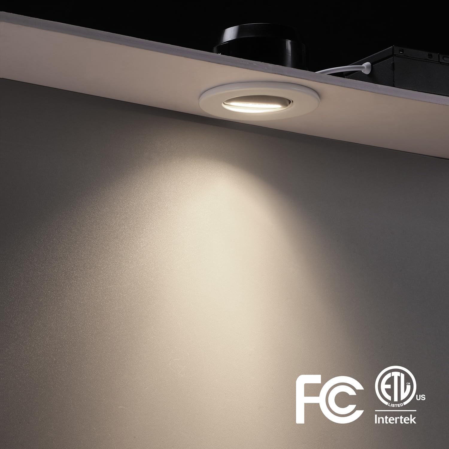 TORCHSTAR 12-Pack 5CCT 3 Inch Gimbal LED Recessed Light, 7W CRI90+ Dimmable Adjustable Eyeball Canless LED Downlight, 2700K/3000K/3500K/4000K/5000K Selectable, Airtight IC, ETL