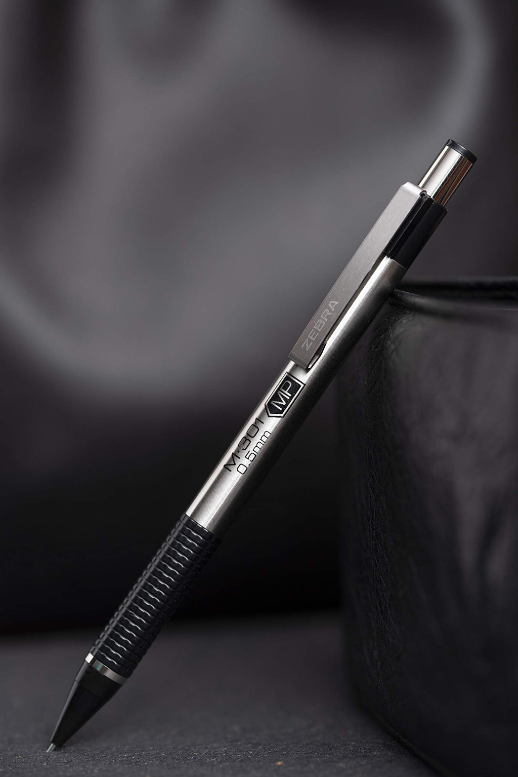 Zebra Pen, STEEL M-301 Mechanical Pencils, 0.5mm Fine Point, Refillable Lead, Stainless Steel Barrel, Built-in Eraser, Durable Clip, Lightweight Precision Pencil for School, Office, 2-Pack (54012)