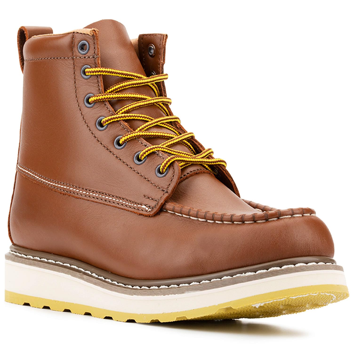 Men's SureTrack 6" & 8'' Leather Soft Toe Work Boot for Men, Welt Construction, Oil/Slip Resistant, Wedge Sole, Moc Toe Men's Work Boots, EH, 84994 & 86994