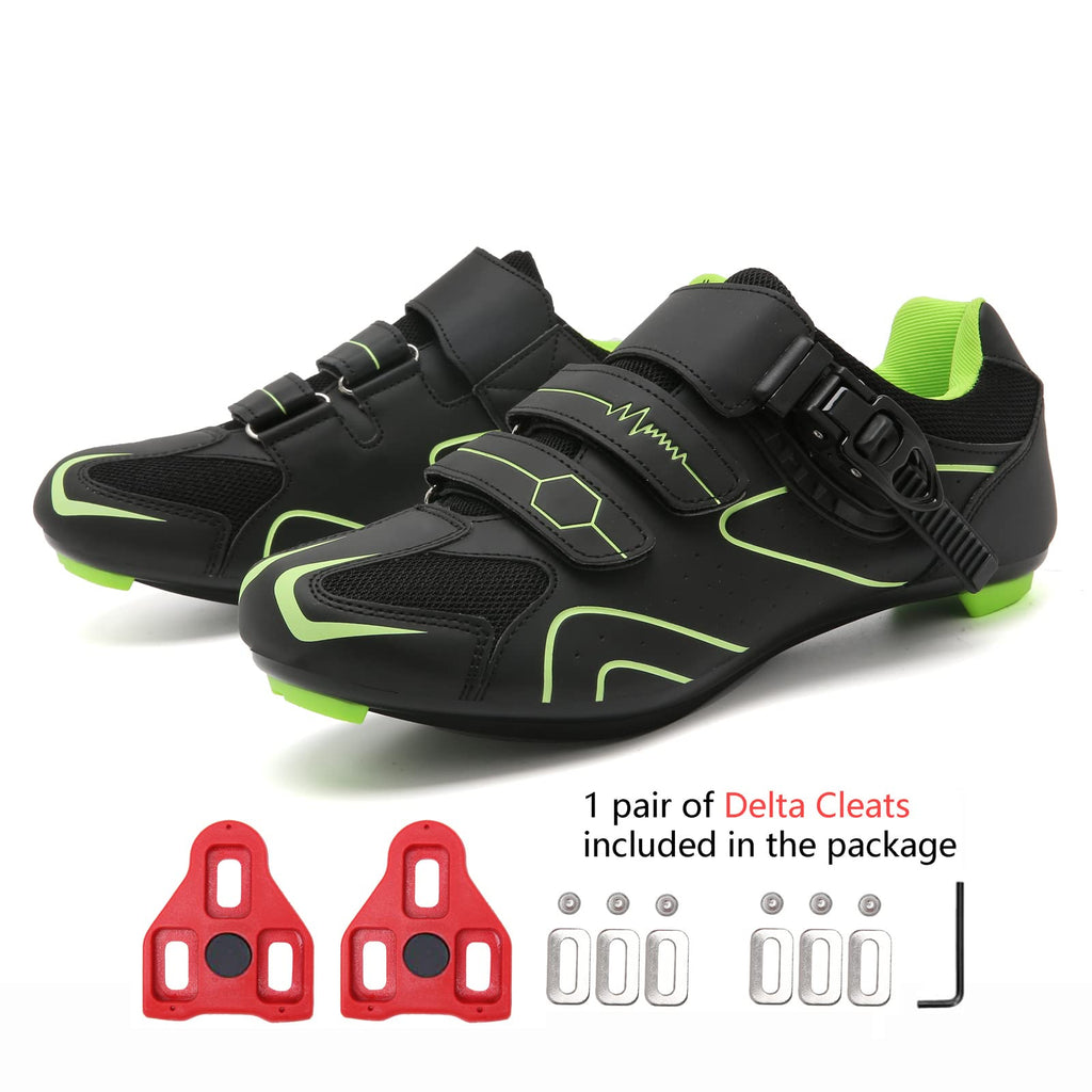 Mens Womens Cycling Shoes Compatible with Peloton Indoor Bicycle Pedals Clip in Road Bike Shoes Pre-Installed with Look Delta Cleats