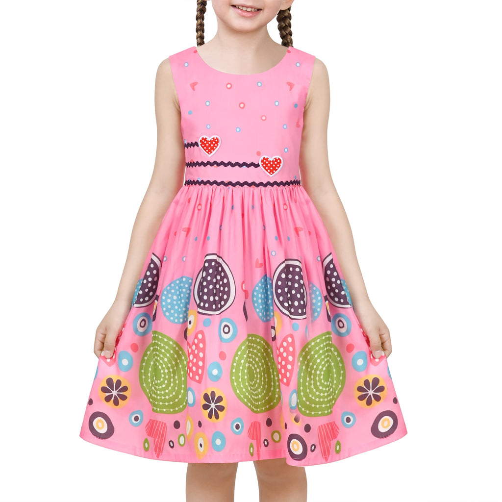 Sunny Fashion Girls Dress Rose Flower Double Bow Tie Party Sundress