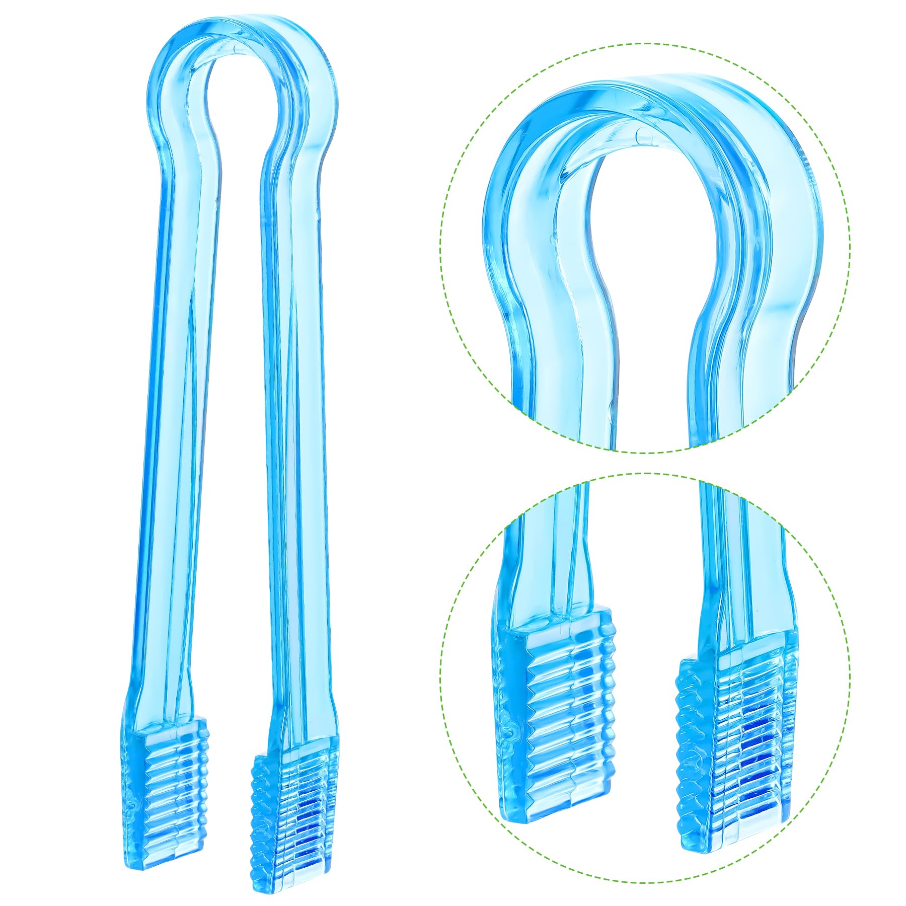 10 Pcs Plastic Buffet Serving Tongs, Clear Kitchen Tongs Mini Serving Utensil Tongs for Food Ice Salad Buffet Barbecue Cookies, 6.3 Inches