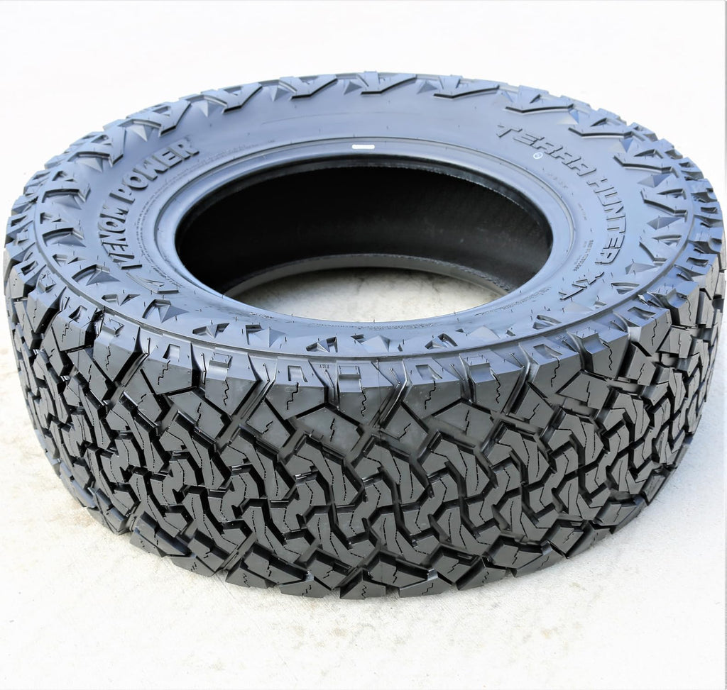 Venom Power Terra Hunter X/T XT All-Terrain Mud Light Truck Radial Tire-33X12.50R20LT 33X12.50X20 33X12.50-20 119R Load Range F LRF 12-Ply BSW Black Side Wall