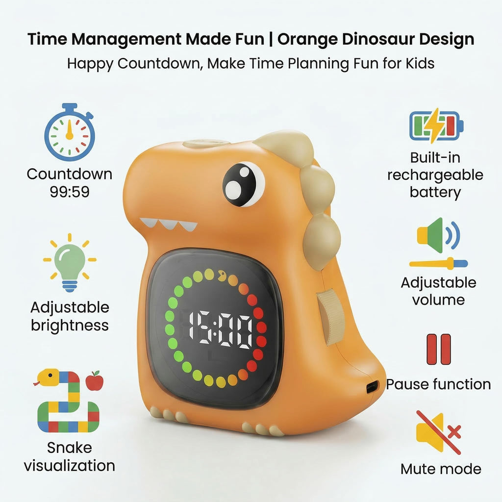 Visual Timer for Kids 99 Minute Digital Cute Kids Visual Timer Classroom Timer for Home School Study Teaching Time Management Countdown Timer